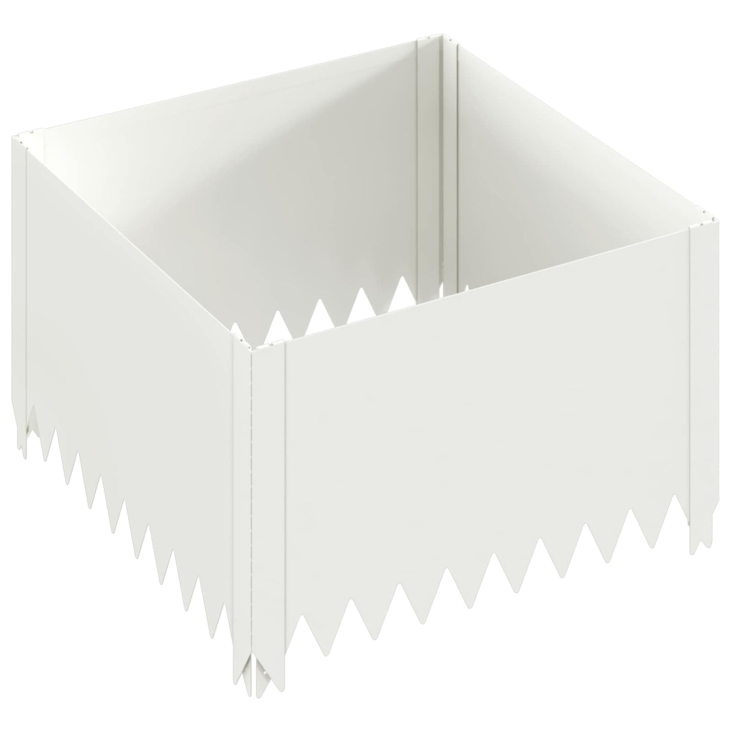 vidaXL Περίγραμμα γκαζόν 4 τμχ. 60 x 60 x 35 cm Ατσάλι Λευκό