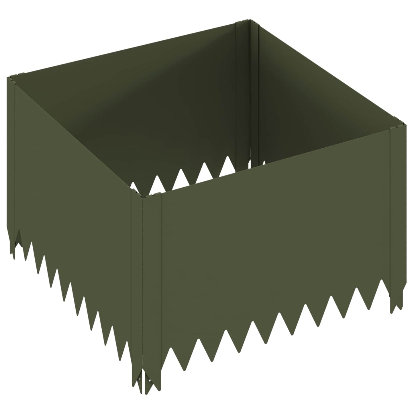 vidaXL Περίγραμμα γκαζόν 60 x 60 x 35 cm Ατσάλι Λαδί