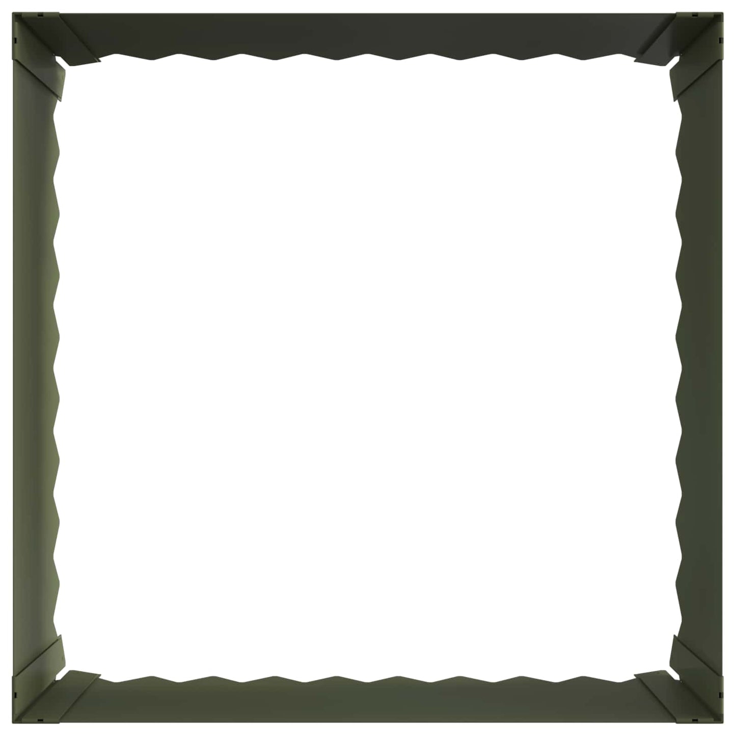 vidaXL Περίγραμμα γκαζόν 60 x 60 x 35 cm Ατσάλι Λαδί