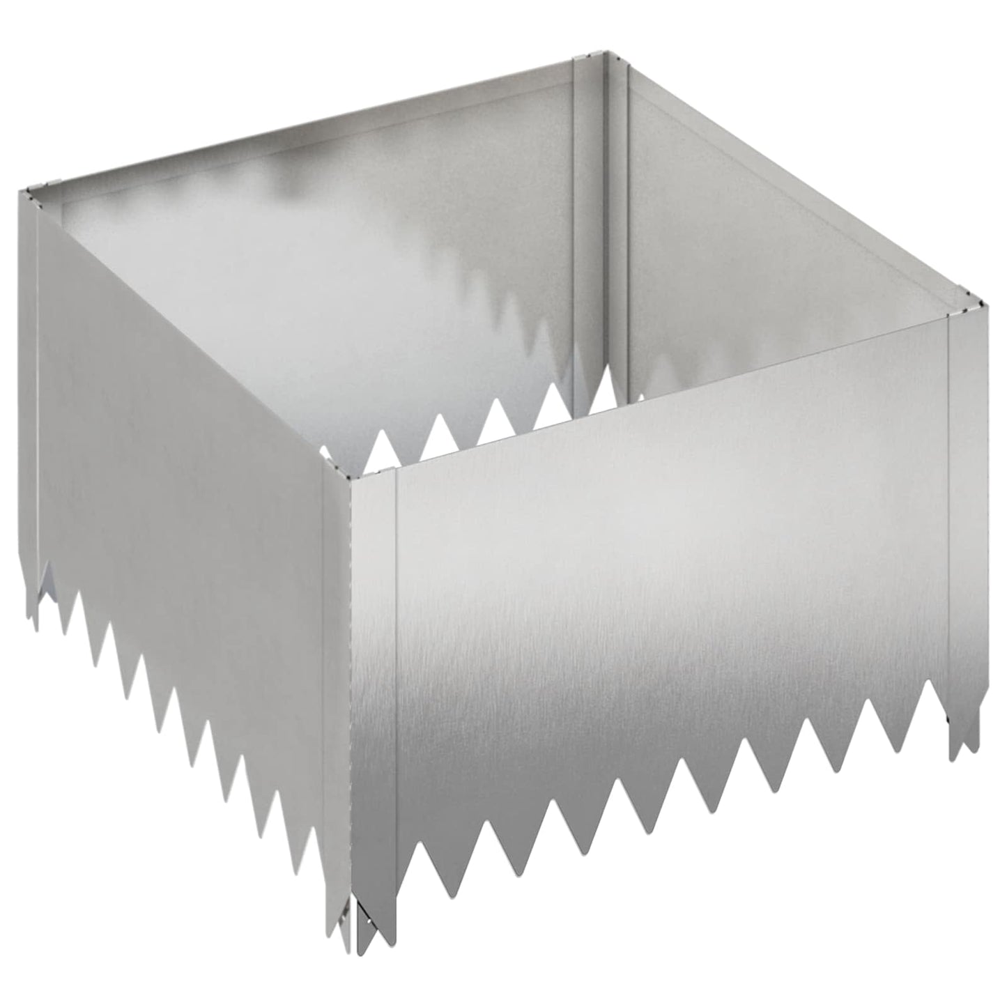 vidaXL Περίγραμμα γκαζόν 60 x 60 x 35 cm Ατσάλι Ασημί