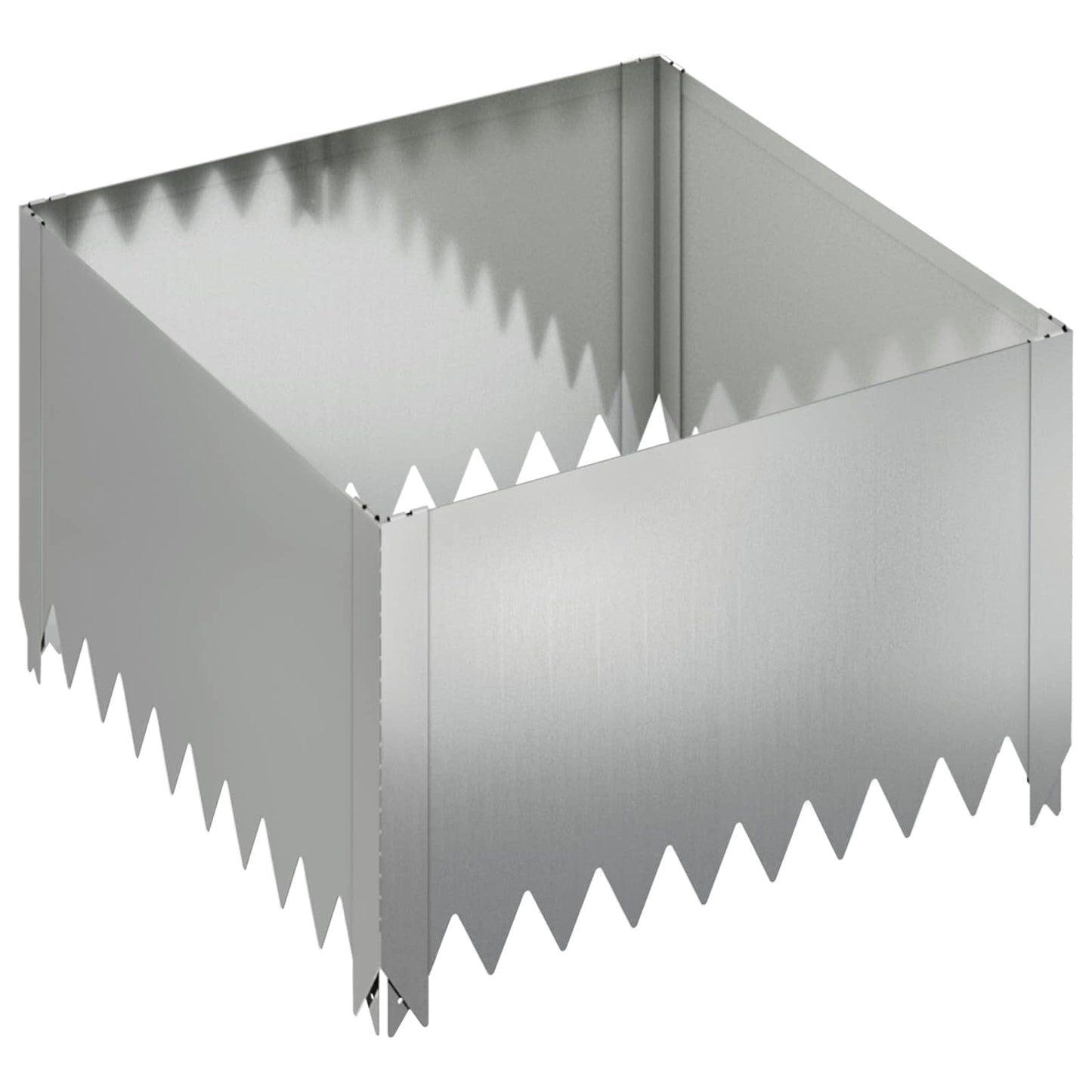 vidaXL Περίγραμμα γκαζόν 60 x 60 x 35 cm Ατσάλι Ασημί