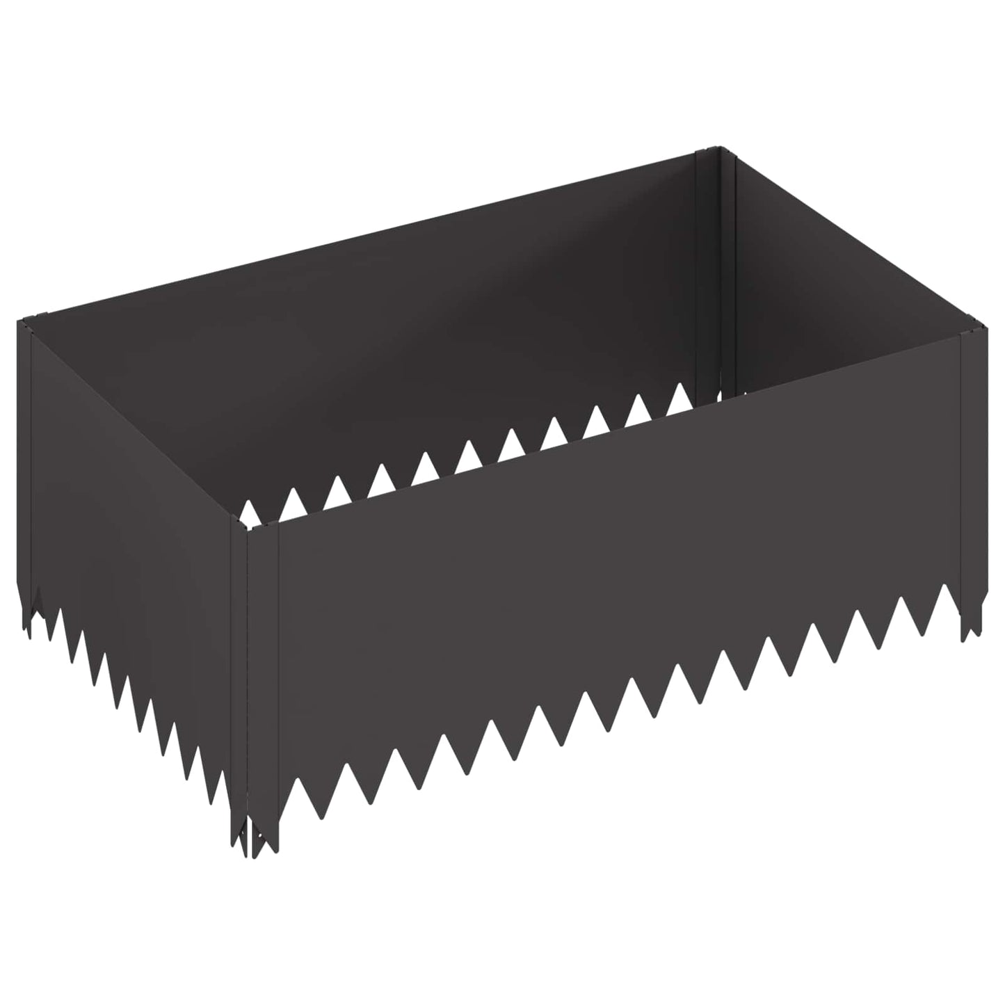 vidaXL Περίγραμμα γκαζόν 100 x 60 x 35 cm Ατσάλι Μαύρο