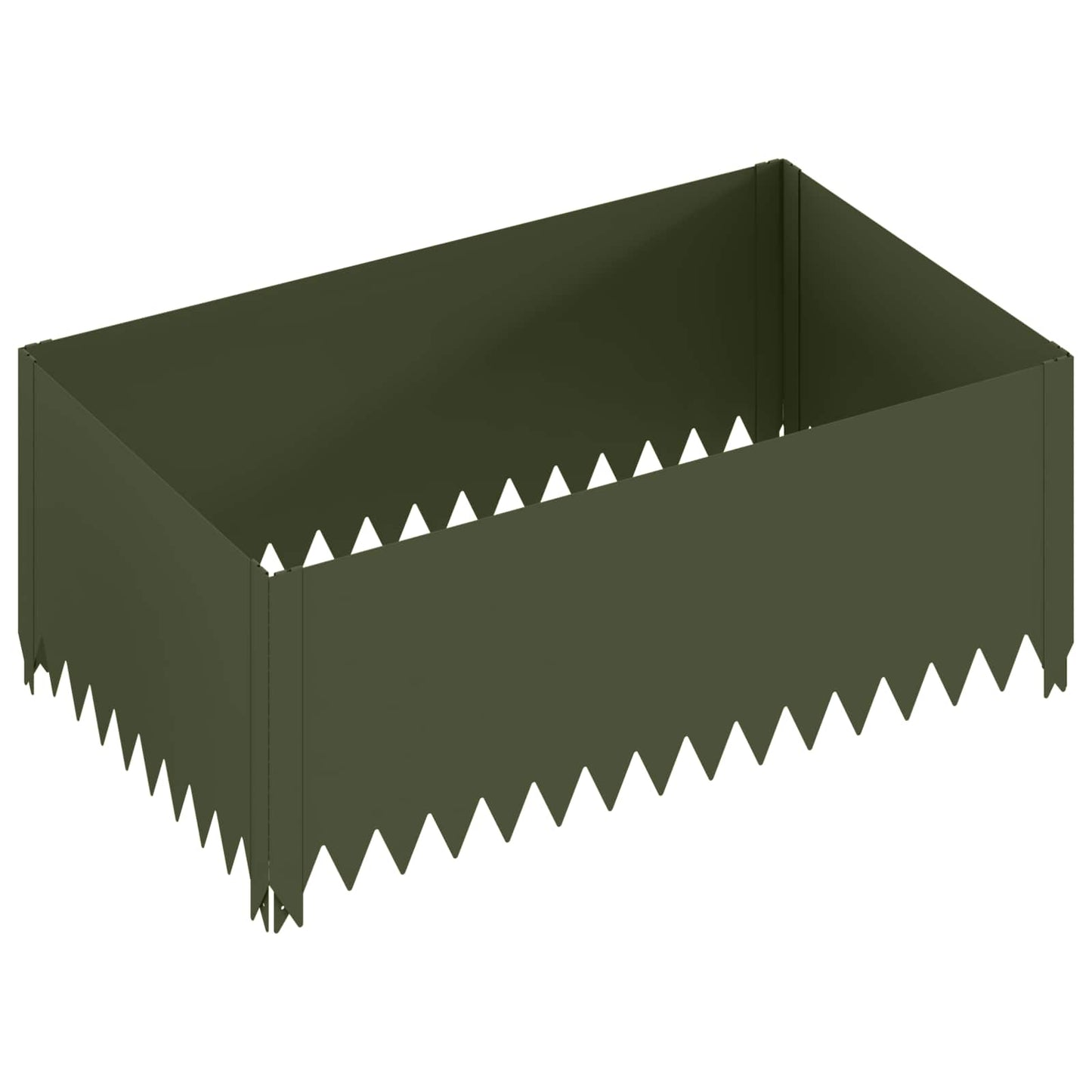 vidaXL Περίγραμμα γκαζόν 100 x 60 x 35 cm Ατσάλι Λαδί