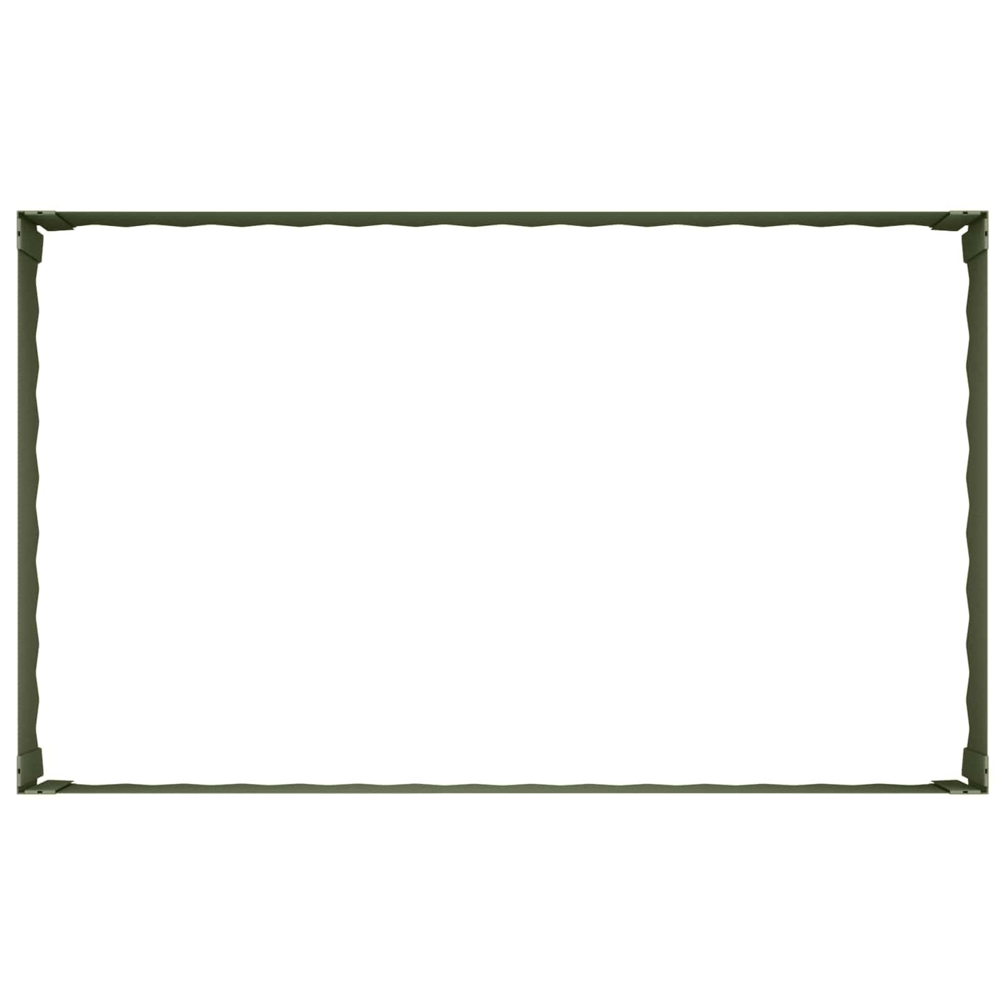 vidaXL Περίγραμμα γκαζόν 100 x 60 x 35 cm Ατσάλι Λαδί