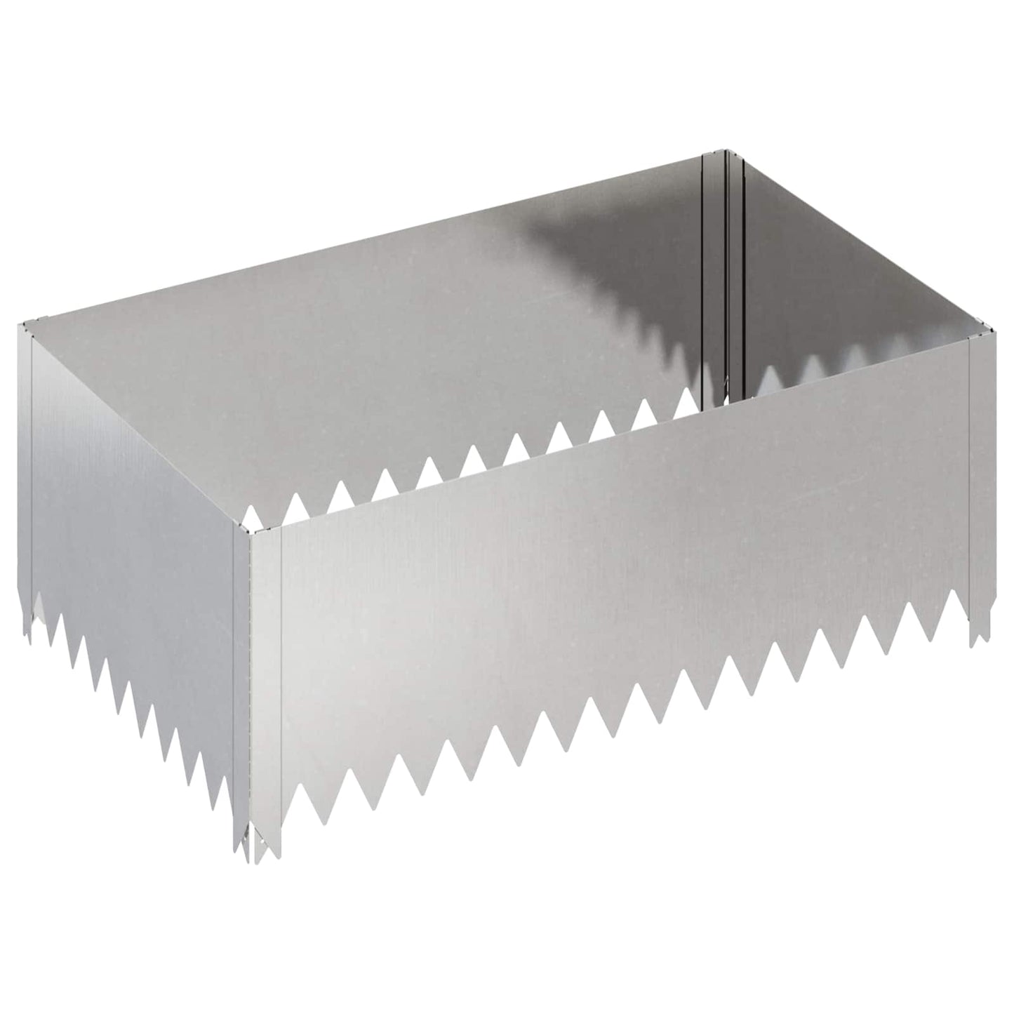 vidaXL Περίγραμμα γκαζόν 100 x 60 x 35 cm Ατσάλι Ασημί