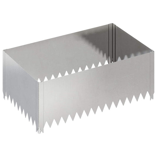 vidaXL Περίγραμμα γκαζόν 100 x 60 x 35 cm Ατσάλι Ασημί