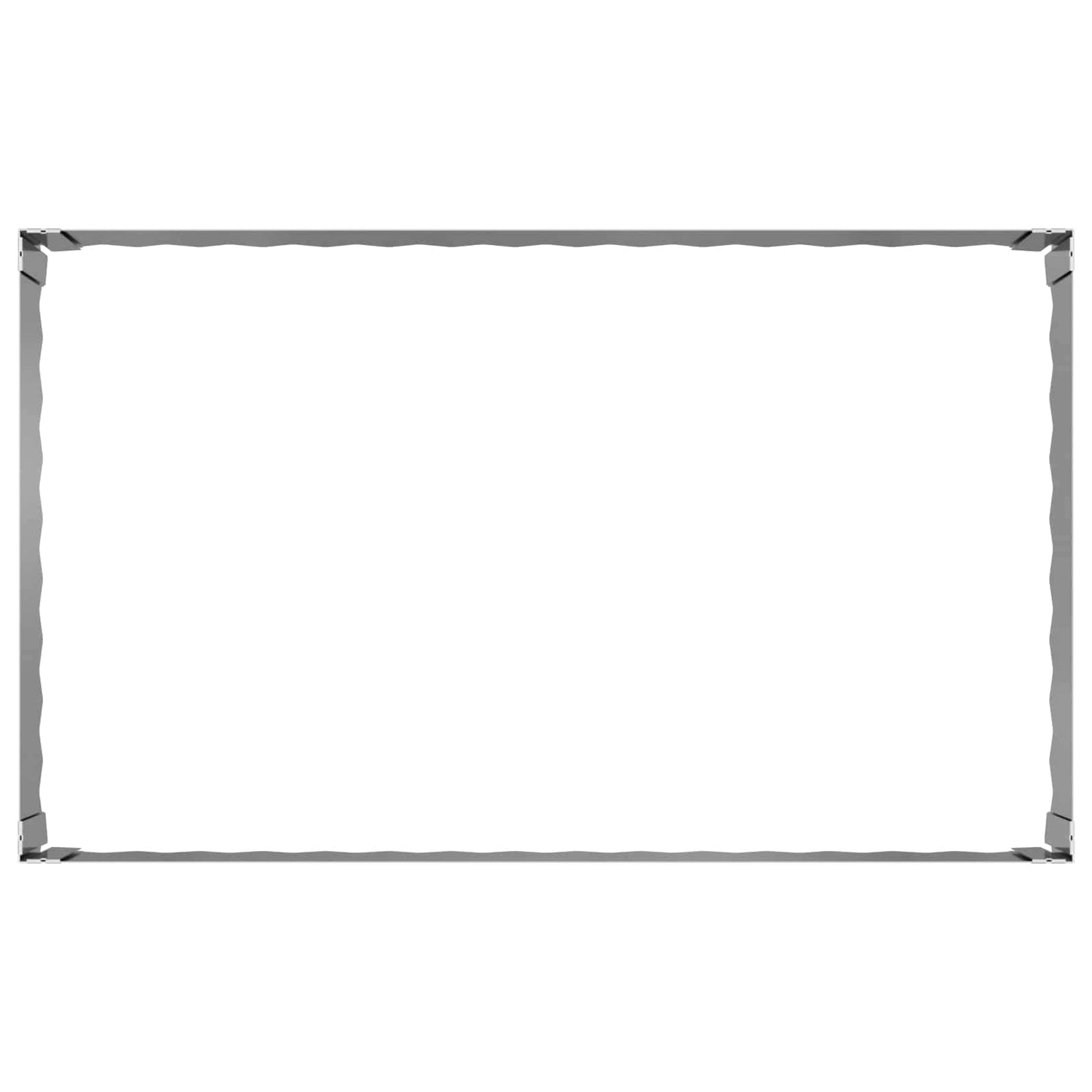vidaXL Περίγραμμα γκαζόν 4 τμχ. 100 x 60 x 35 cm Ατσάλι Ασημί