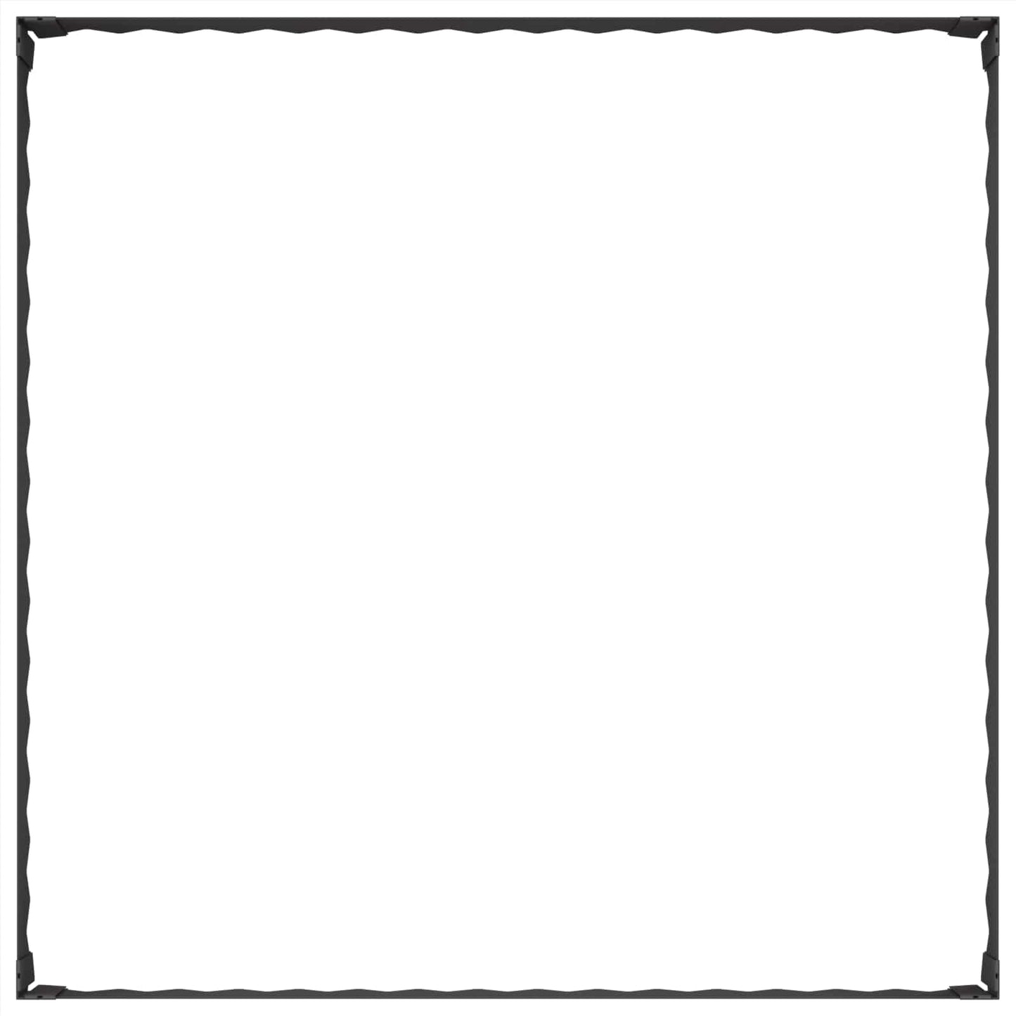 vidaXL Περίγραμμα γκαζόν 4 pcs 100 x 100 x 20 cm Ατσάλι Μαύρο