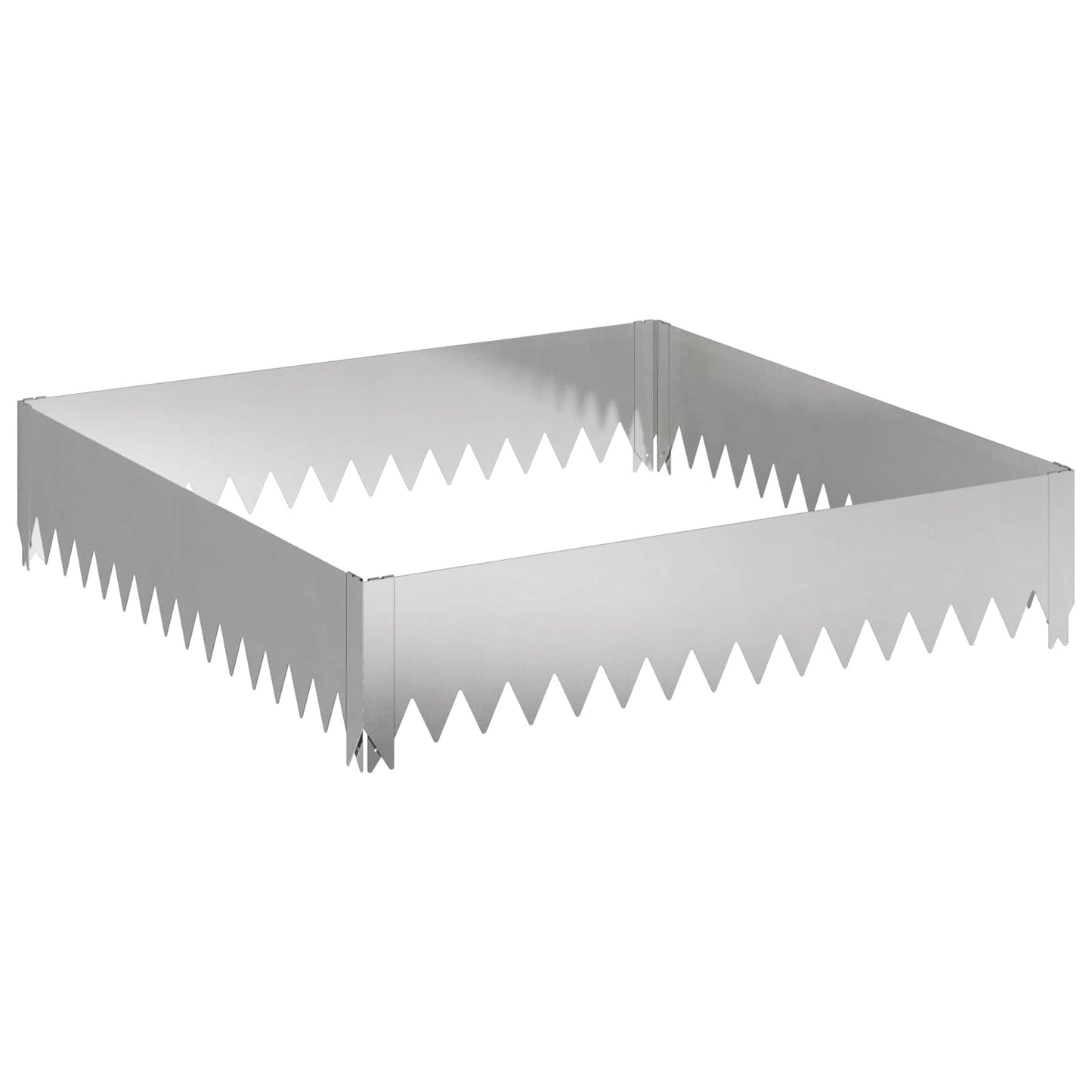 vidaXL Περίγραμμα γκαζόν 100 x 100 x 20 cm Ατσάλι Ασημί