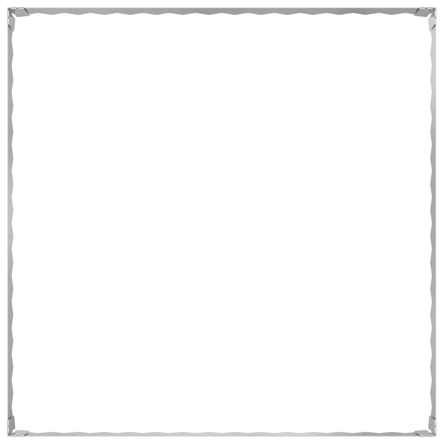 vidaXL Περίγραμμα γκαζόν 4 τμχ. 100 x 100 x 20 cm Ατσάλι Ασημί