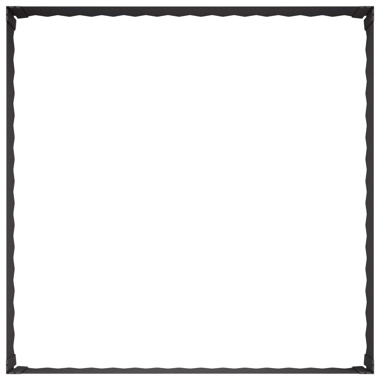 vidaXL Περίγραμμα γκαζόν 100 x 100 x 35 cm Ατσάλι Μαύρο