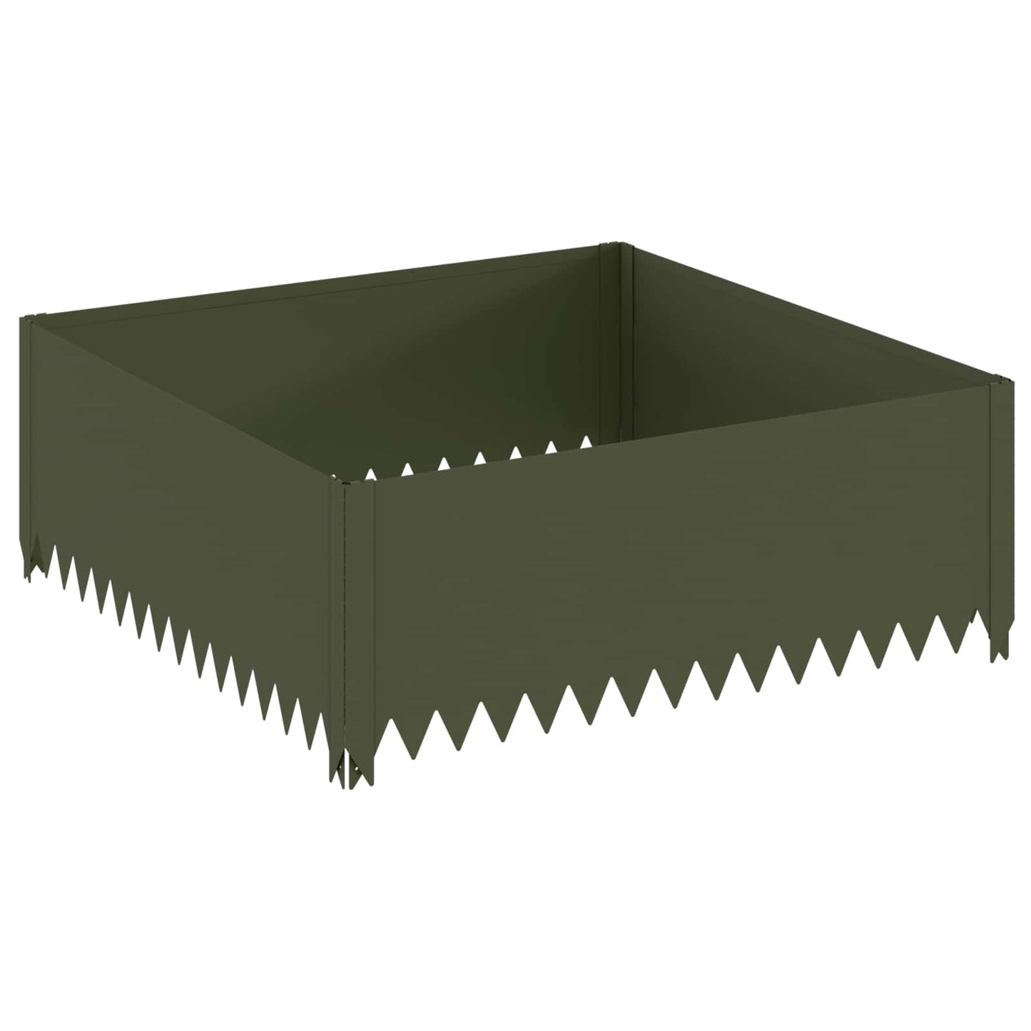 vidaXL Περίγραμμα γκαζόν 100 x 100 x 35 cm Ατσάλι Λαδί