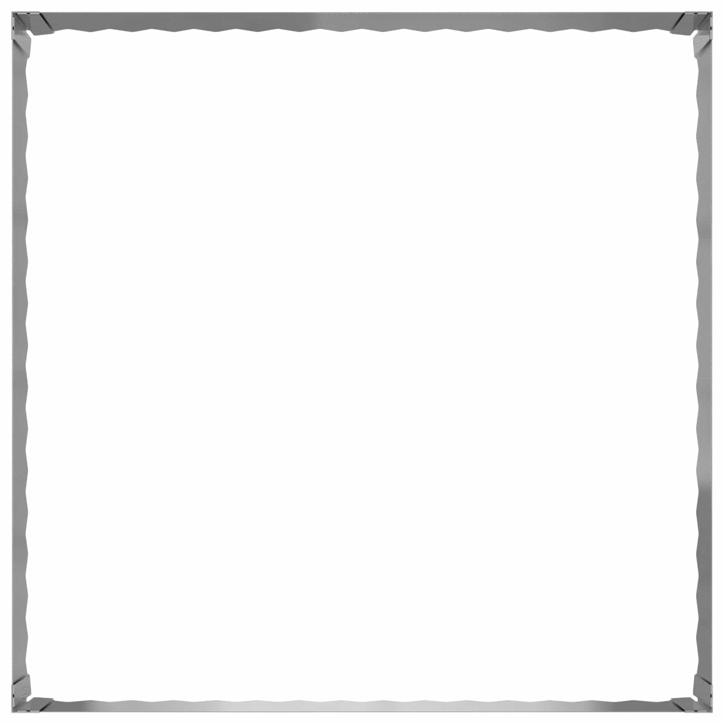 vidaXL Περίγραμμα γκαζόν 100 x 100 x 35 cm Ατσάλι Ασημί