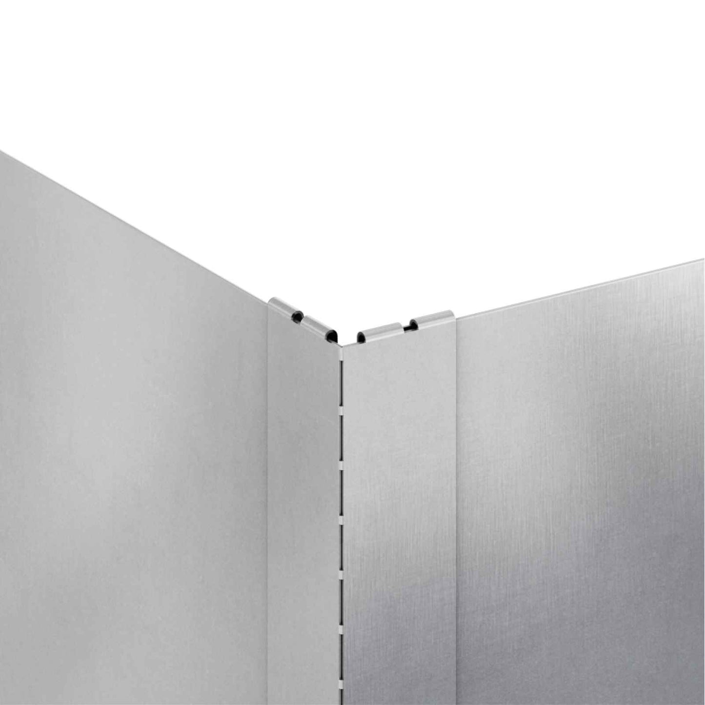 vidaXL Περίγραμμα γκαζόν 4 τμχ. 100 x 100 x 35 cm Ατσάλι Ασημί