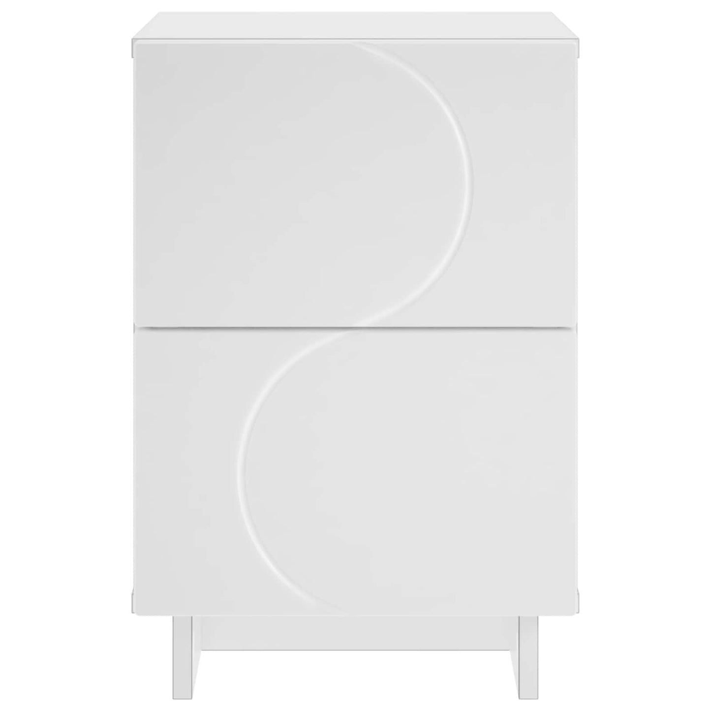vidaXL Κομοδίνο 2 τεμ. Λευκό 33,5 x 34,5 x 50 εκ Επεξεργασμένο Ξύλο