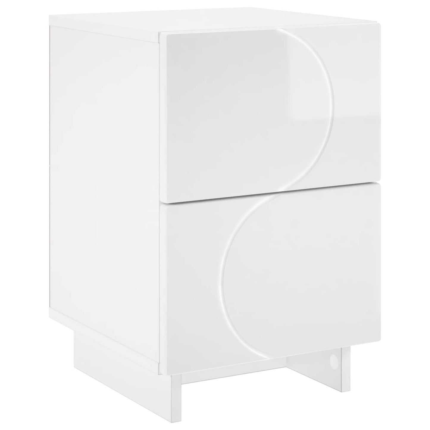 vidaXL Κομοδίνο Γυαλιστερό Λευκό 33,5 x 34,5 x 50 εκ