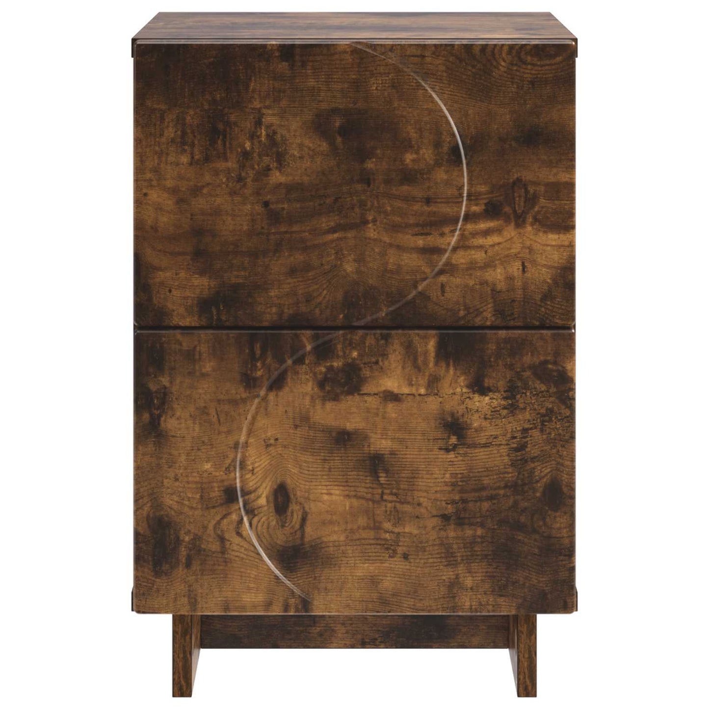 vidaXL Κομοδίνο 2 τεμ. Καπνιστή δρυς 33,5 x 34,5 x 50 εκ
