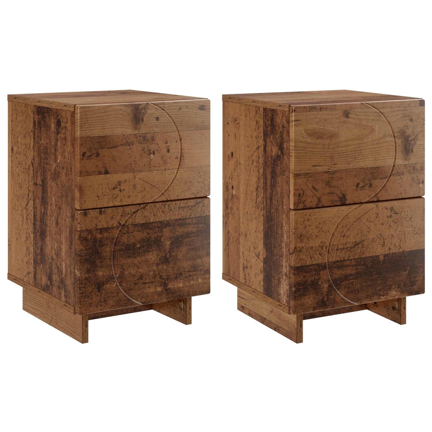 vidaXL Κομοδίνο 2 τεμ. Ξύλο δρυός 33,5 x 34,5 x 50 εκ
