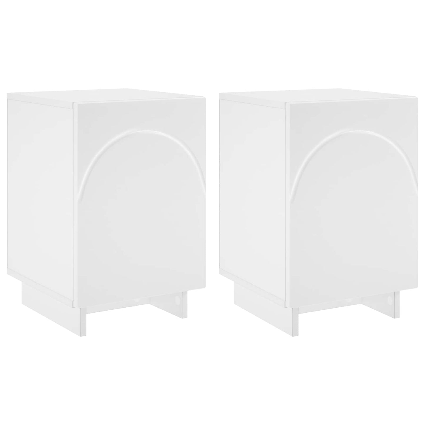 vidaXL Κομοδίνο 2 pcs Λευκό 33,5 x 34,5 x 50 εκ Επεξεργασμένο Ξύλο