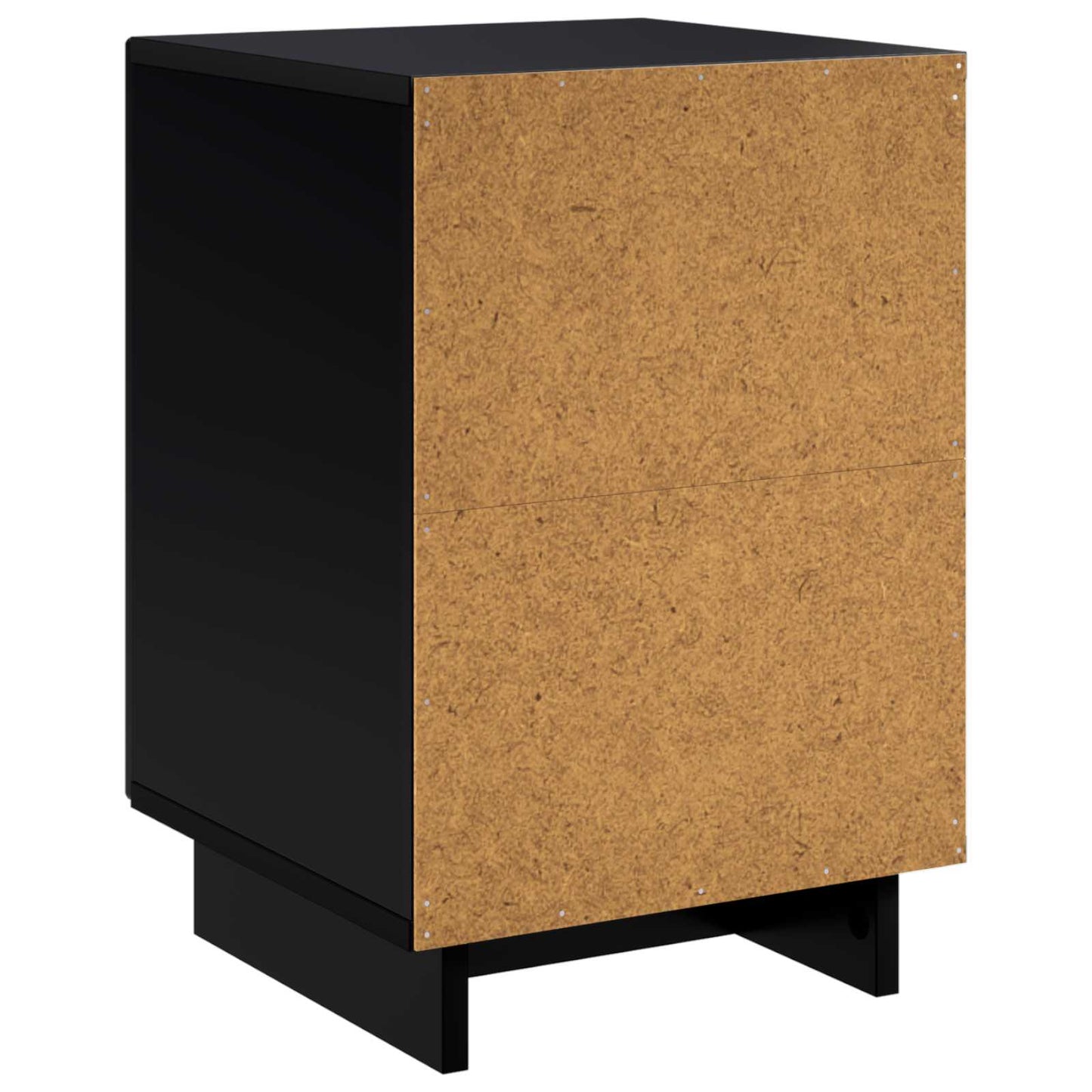 vidaXL Κομοδίνο 2 pcs Μαύρο 33,5 x 34,5 x 50 εκ Επεξεργασμένο Ξύλο