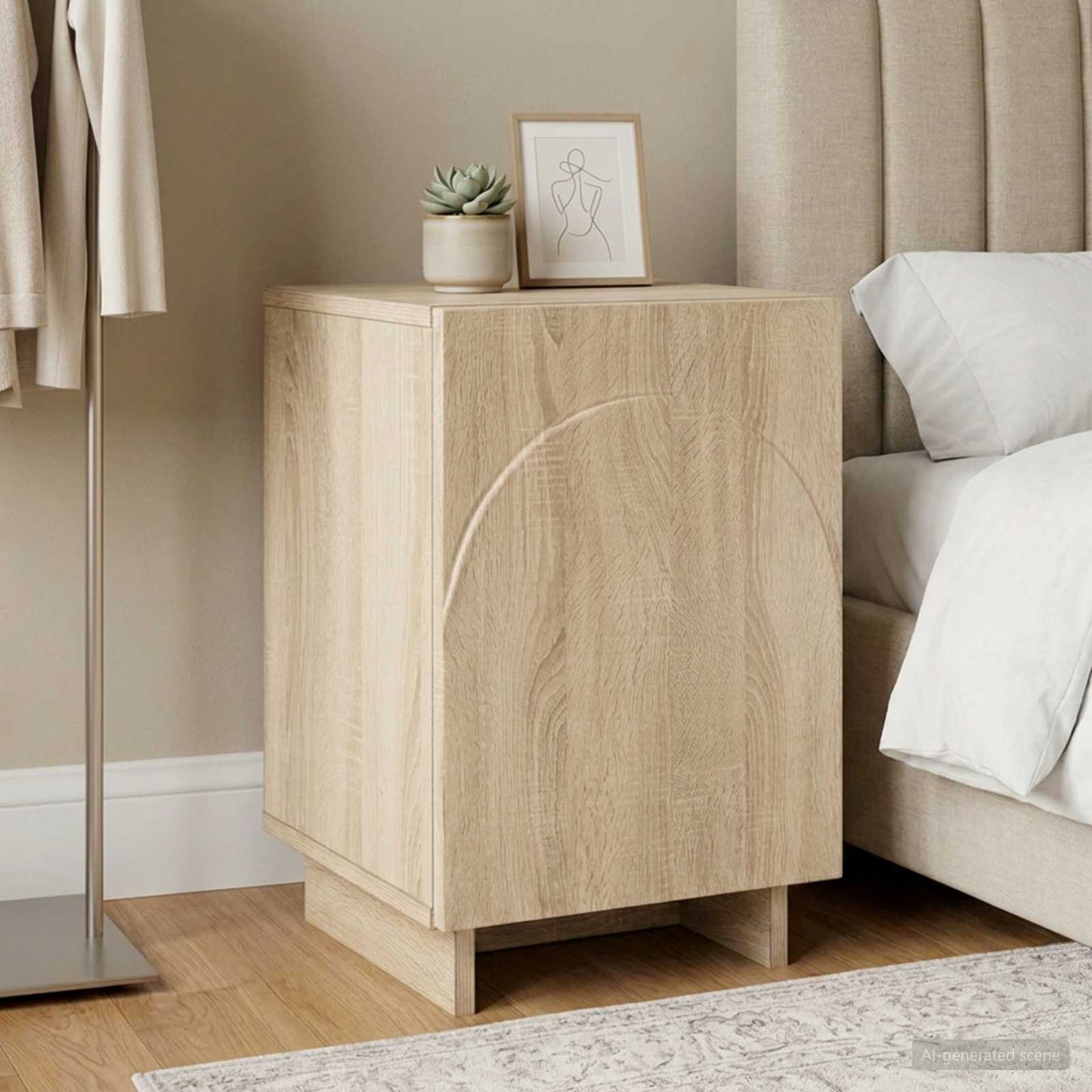 vidaXL Κομοδίνο Sonoma Δρυς 33,5 x 34,5 x 50 εκ Επεξεργασμένο Ξύλο