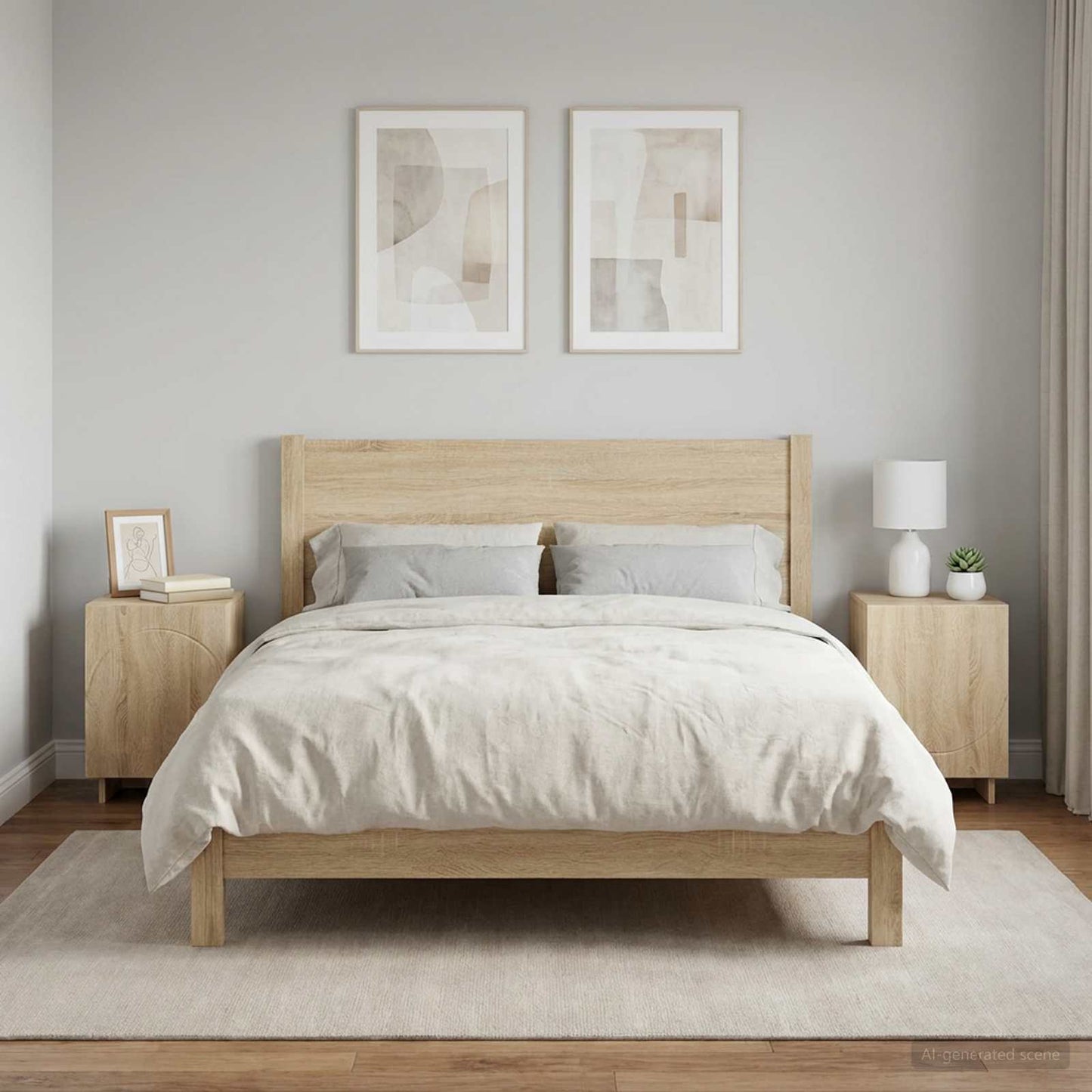 vidaXL Κομοδίνο 2 pcs Sonoma Δρυς 33,5 x 34,5 x 50 εκ