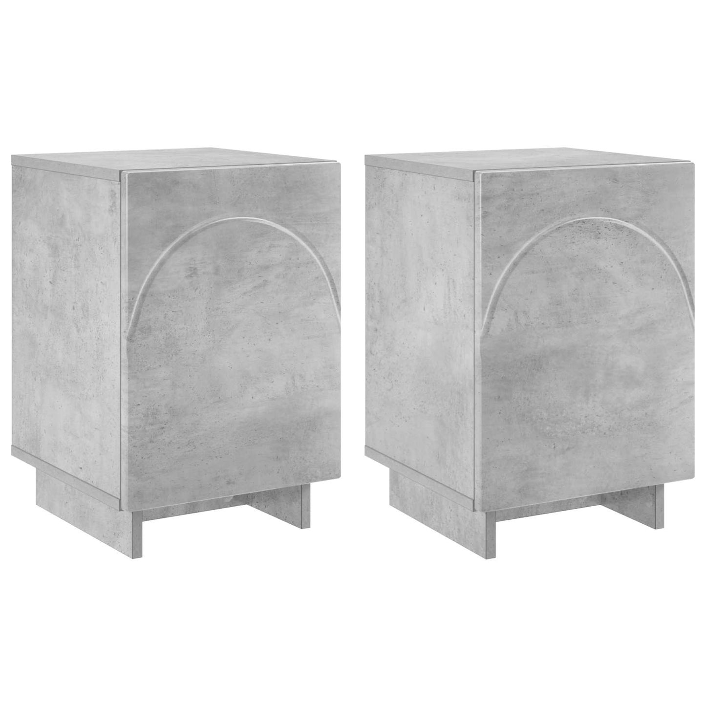 vidaXL Κομοδίνο 2 pcs Γκρι Σκυροδέματος 33,5 x 34,5 x 50 εκ