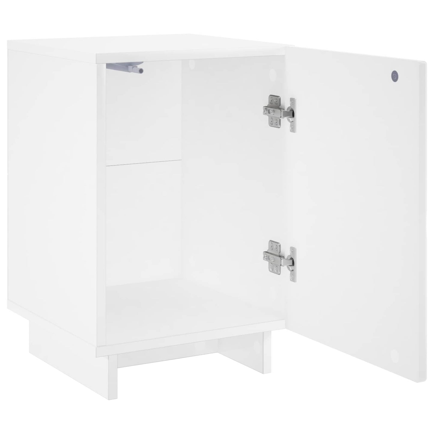 vidaXL Κομοδίνο Γυαλιστερό Λευκό 33,5 x 34,5 x 50 εκ