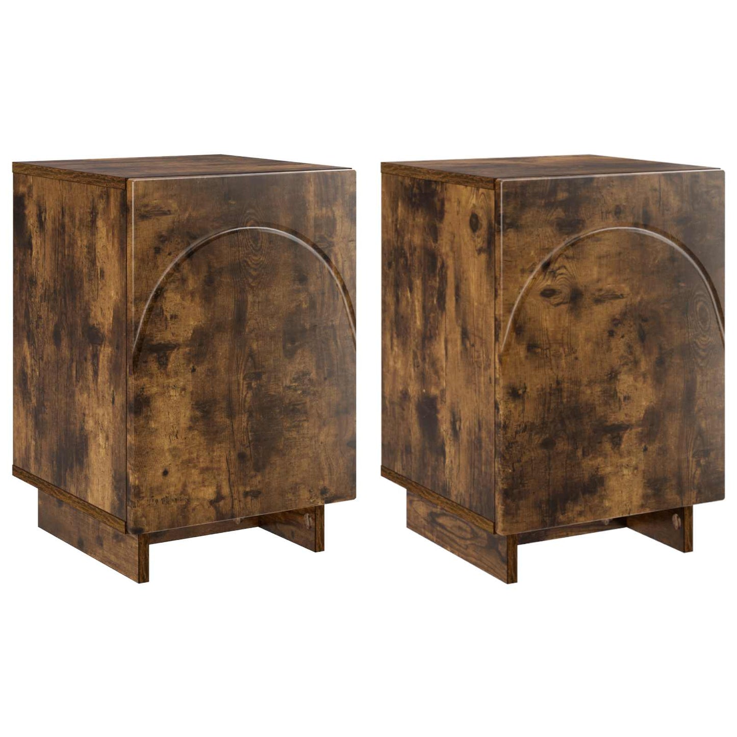 vidaXL Κομοδίνο 2 pcs Καπνισμένο Ξύλο Δρυός 33,5 x 34,5 x 50 εκ