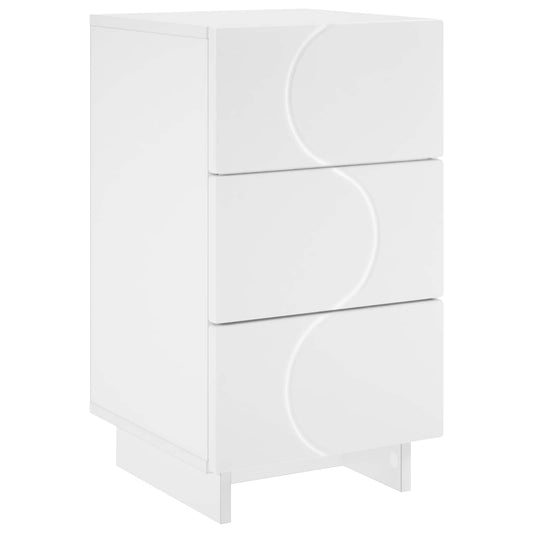 vidaXL Κομοδίνο Λευκό 33,5 x 34,5 x 60 εκ. Επεξεργασμένο Ξύλο