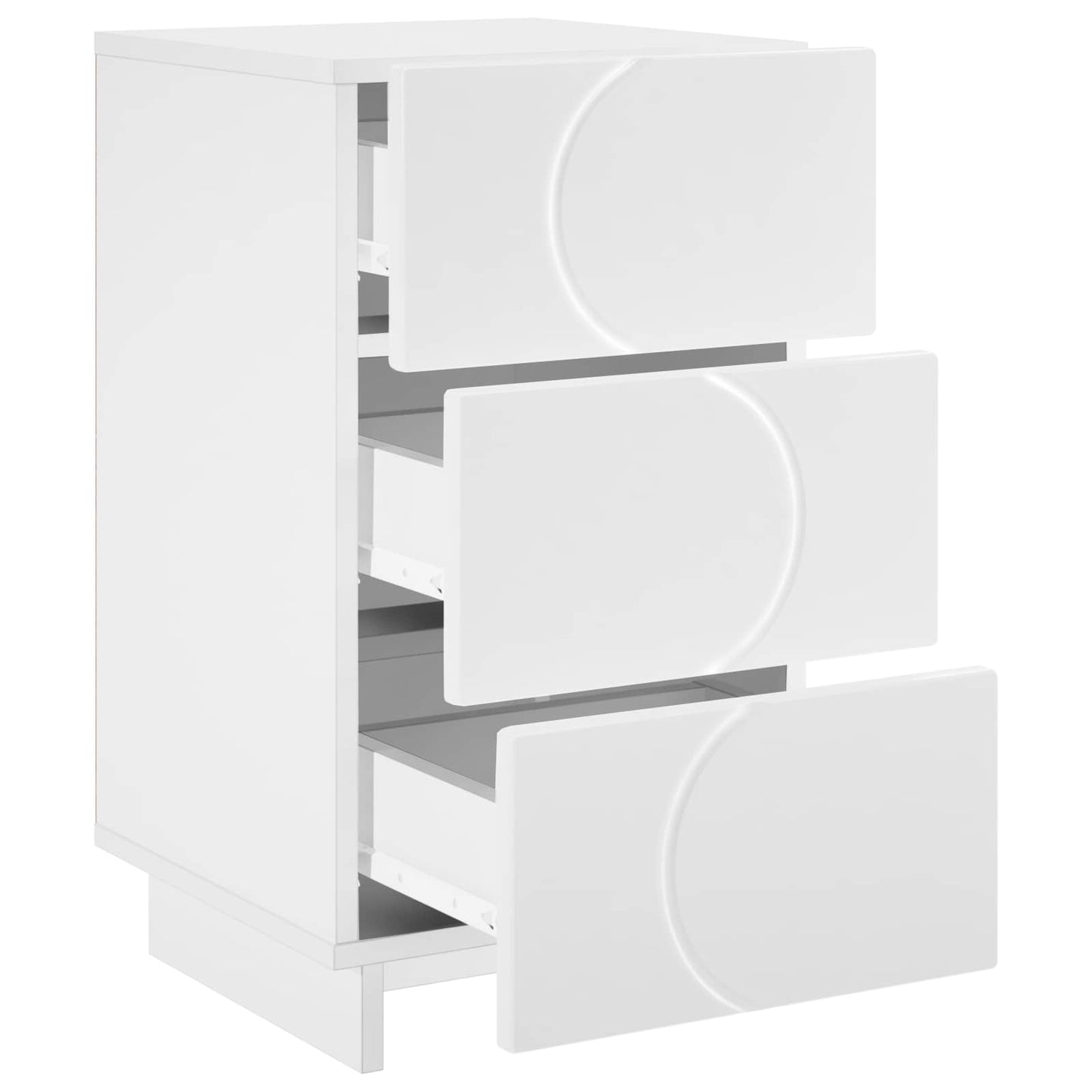 vidaXL Κομοδίνο 2 pcs Λευκό 33,5 x 34,5 x 60 εκ. Επεξεργασμένο Ξύλο
