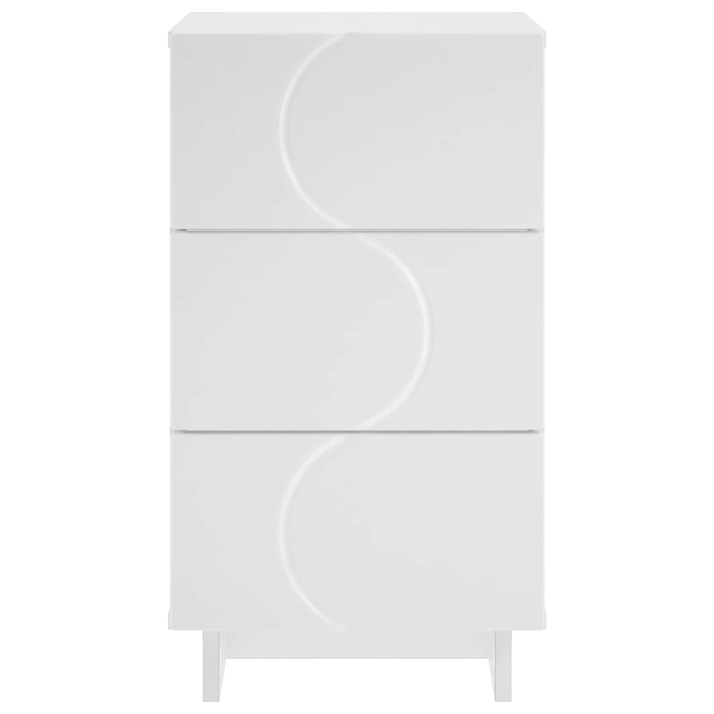 vidaXL Κομοδίνο 2 pcs Λευκό 33,5 x 34,5 x 60 εκ. Επεξεργασμένο Ξύλο