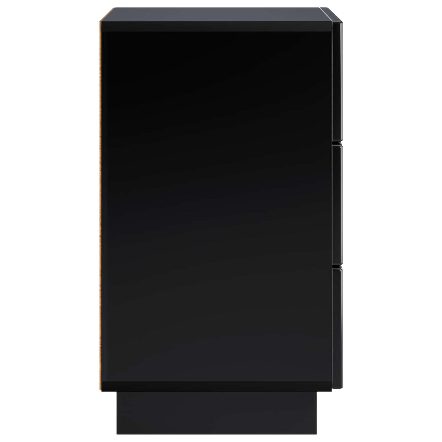 vidaXL Κομοδίνο 2 pcs Μαύρο 33,5 x 34,5 x 60 εκ. Επεξεργασμένο Ξύλο