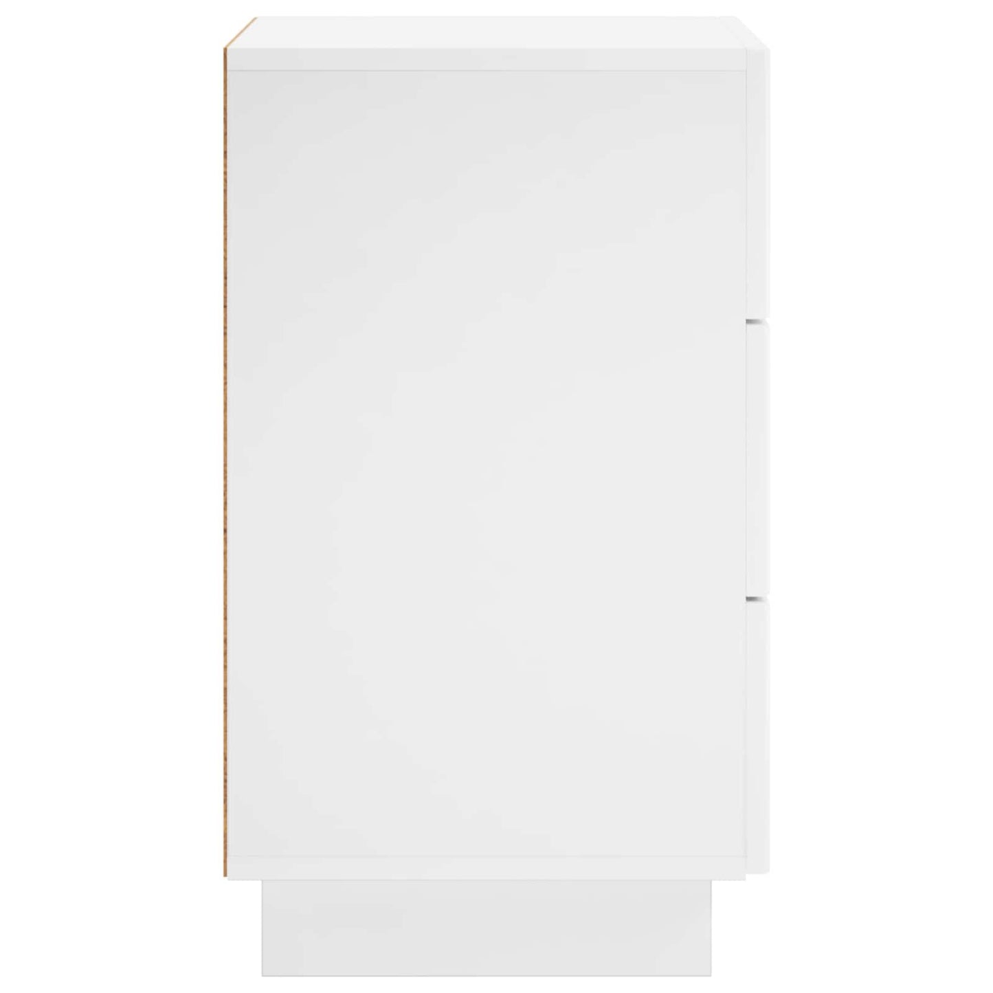 vidaXL Κομοδίνο 2 τεμ. Λευκό υψηλής γυαλάδας 33,5 x 34,5 x 60 εκ.
