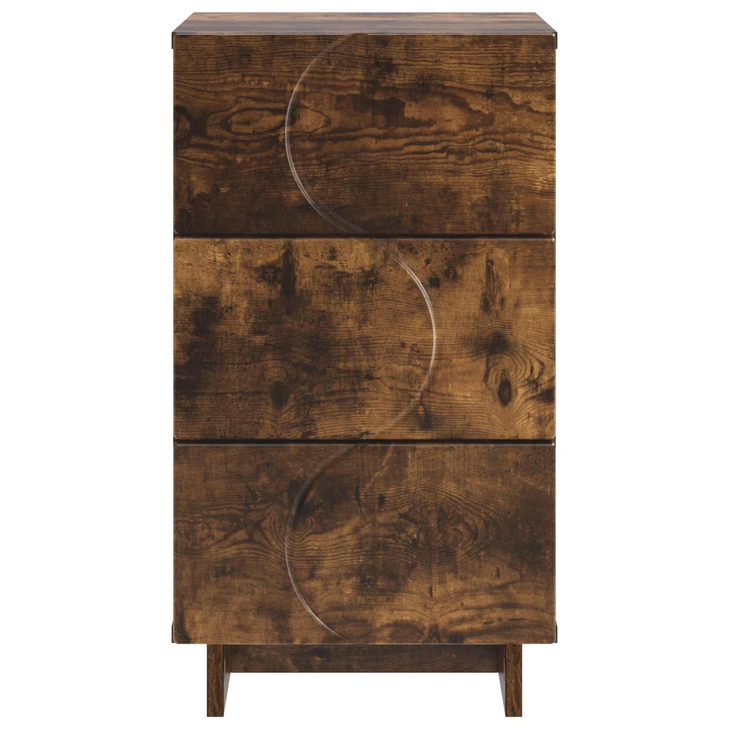 vidaXL Κομοδίνο Καπνισμένο Ξύλο Δρυός 33,5 x 34,5 x 60 εκ.