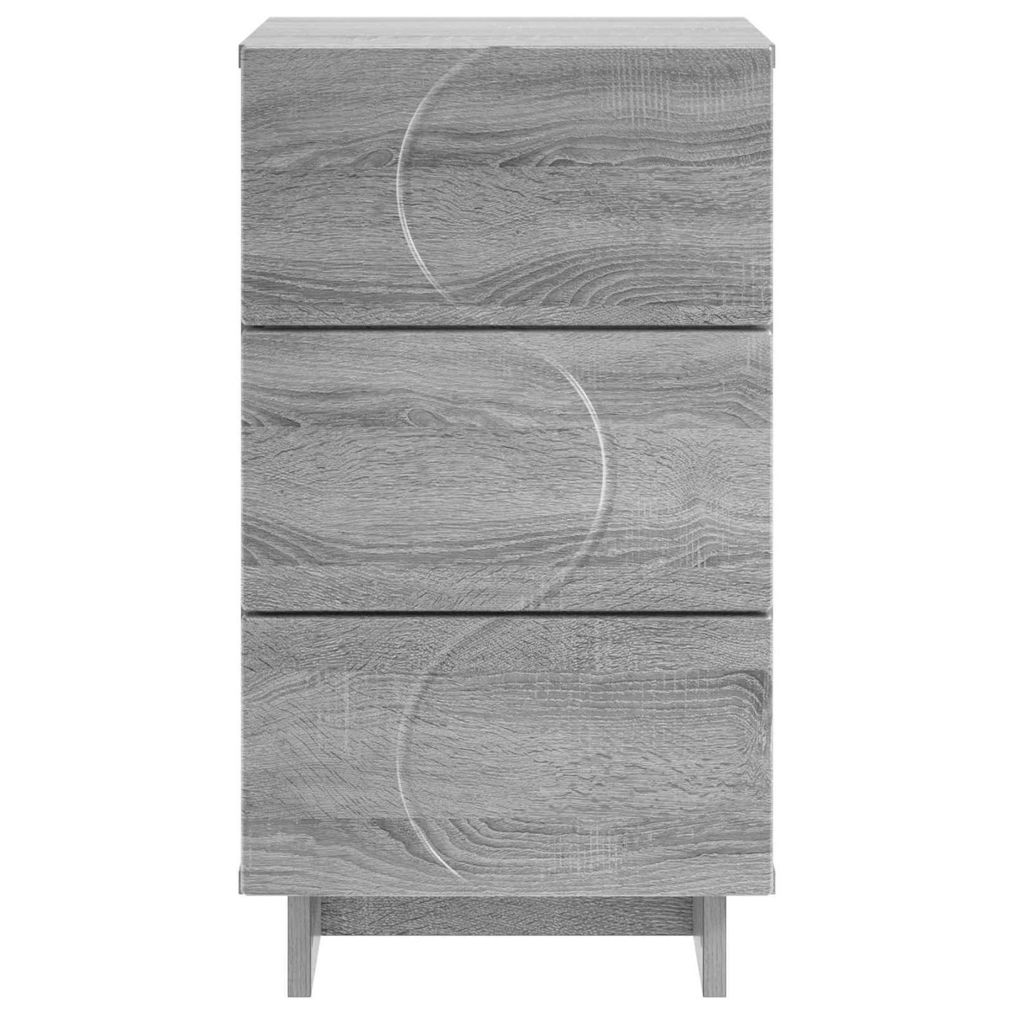 vidaXL Κομοδίνο Γκρι Sonoma 33,5 x 34,5 x 60 εκ. Επεξεργασμένο Ξύλο