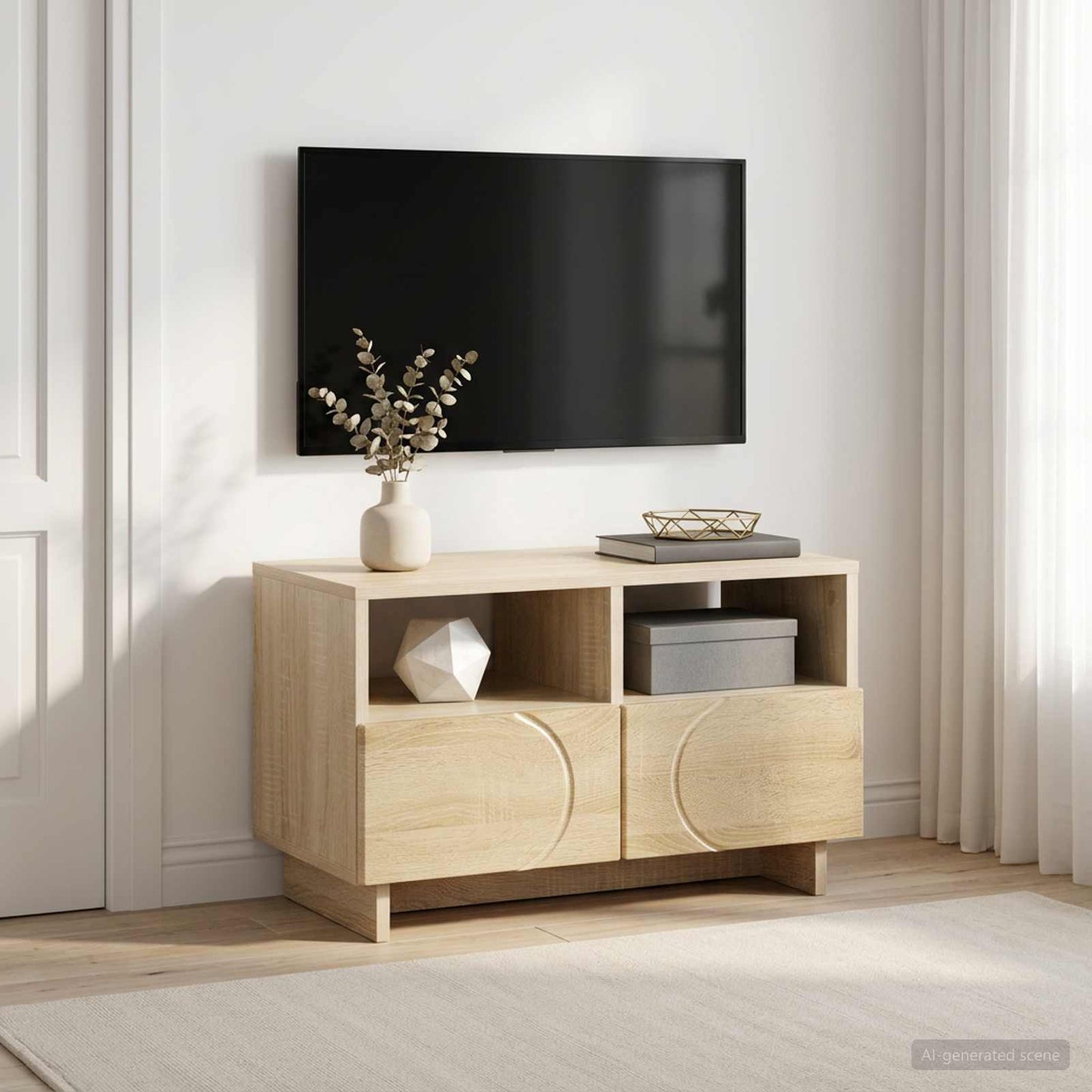 vidaXL Βάση TV 60 x 34.5 x 40 cm Sonoma Δρυς Επεξεργασμένο Ξύλο