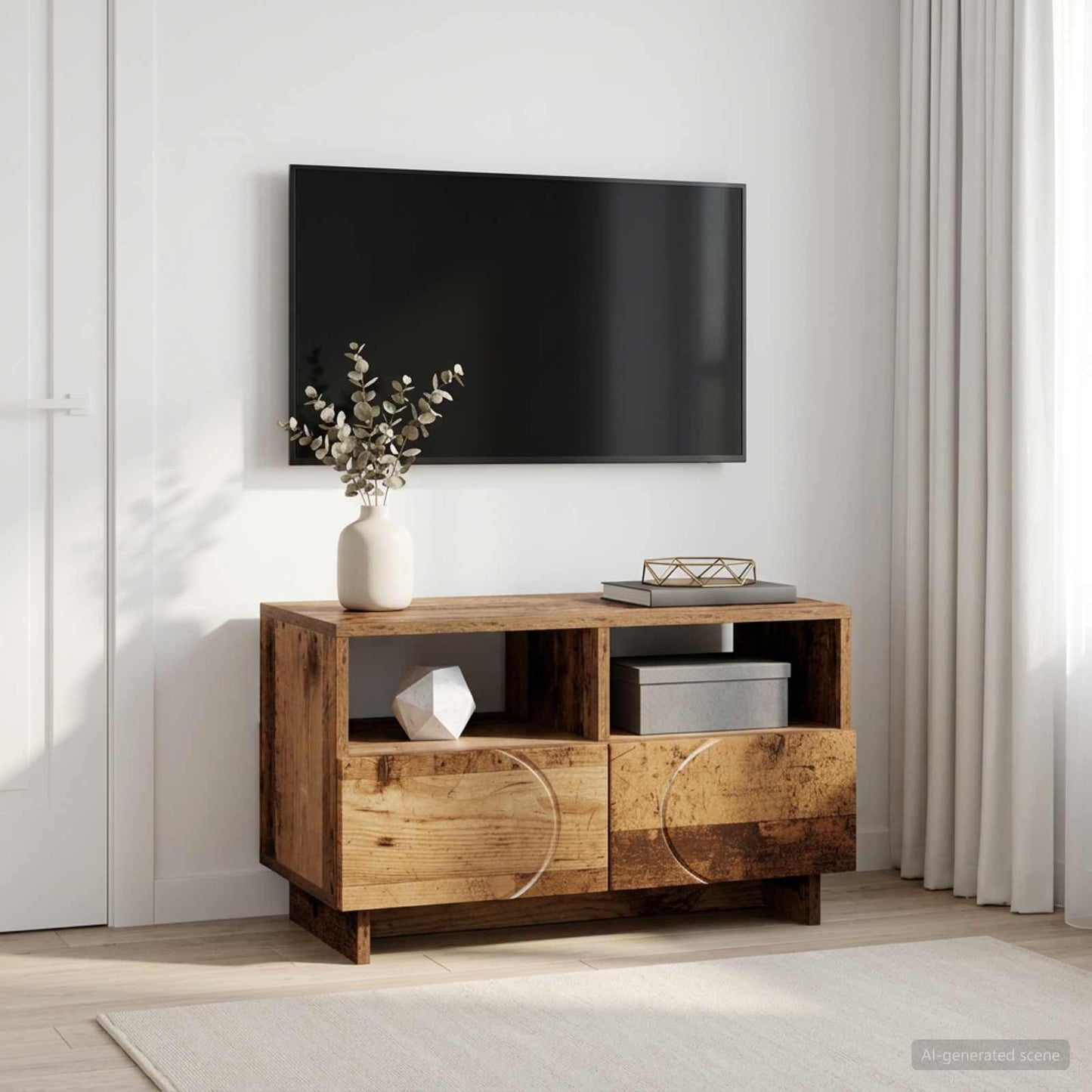 vidaXL Βάση TV 60 x 34.5 x 40 cm Παλαιωμένο ξύλο Επεξεργασμένο Ξύλο