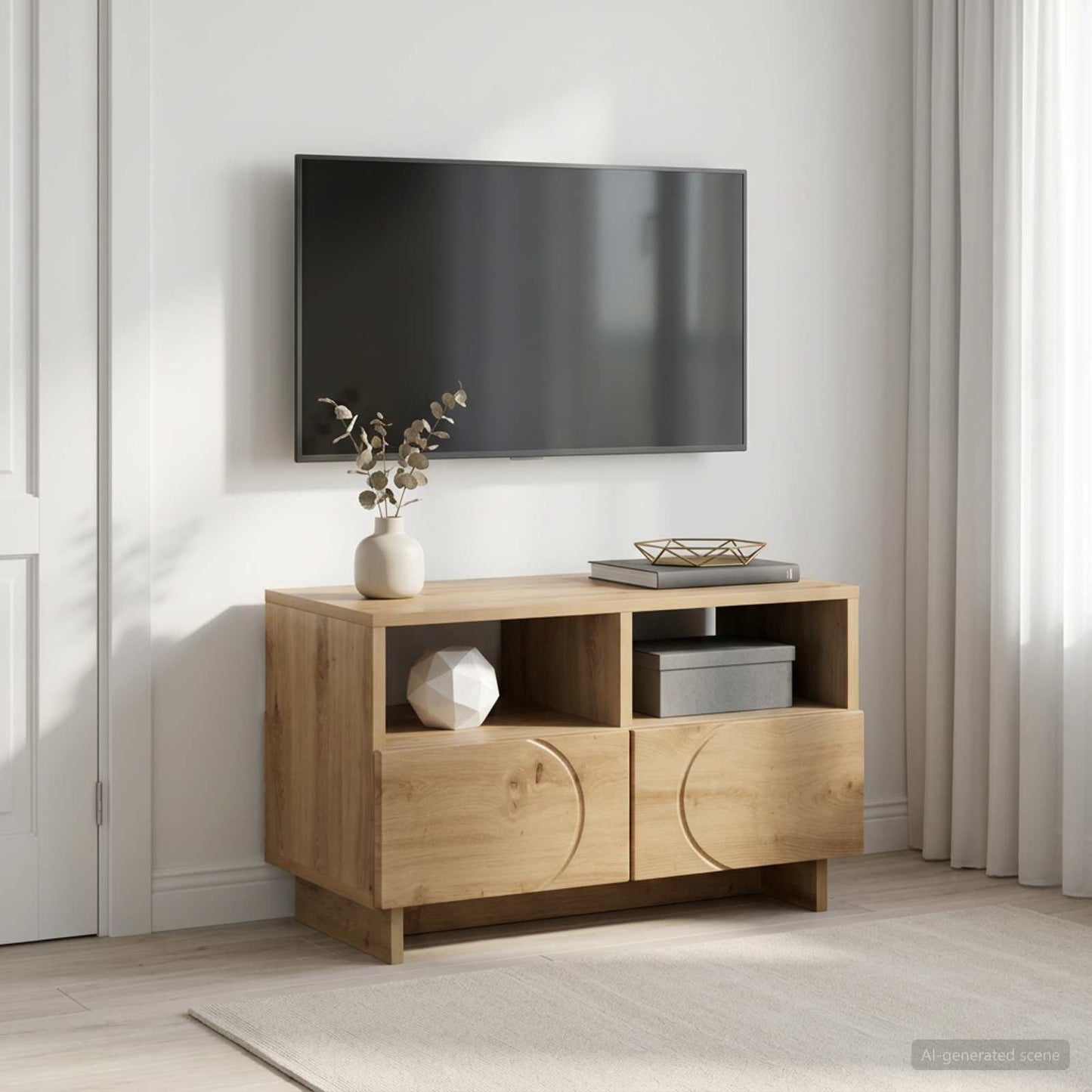 vidaXL Βάση TV 60 x 34,5 x 40 εκ. Artisan Δρυς Επεξεργασμένο Ξύλο