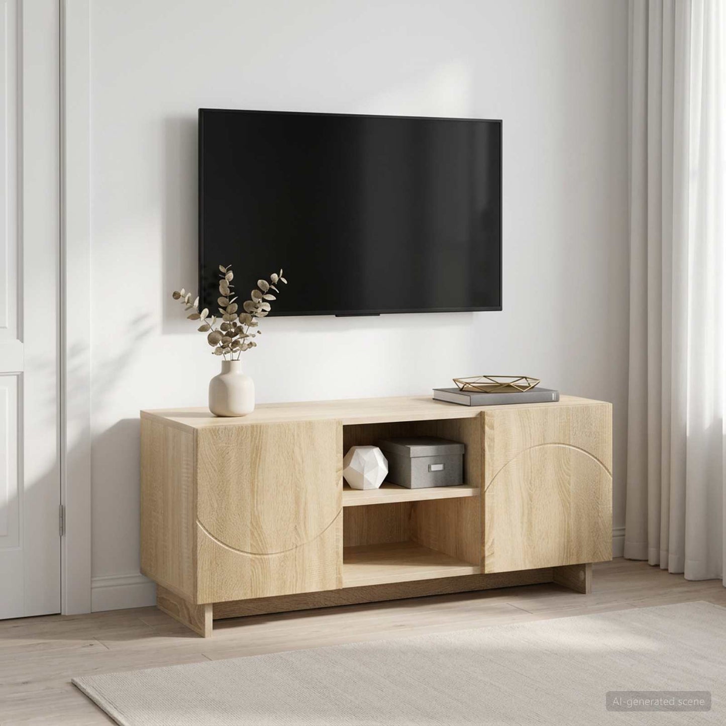 vidaXL Βάση TV 90 x 34.5 x 40 cm Sonoma Δρυς Επεξεργασμένο Ξύλο