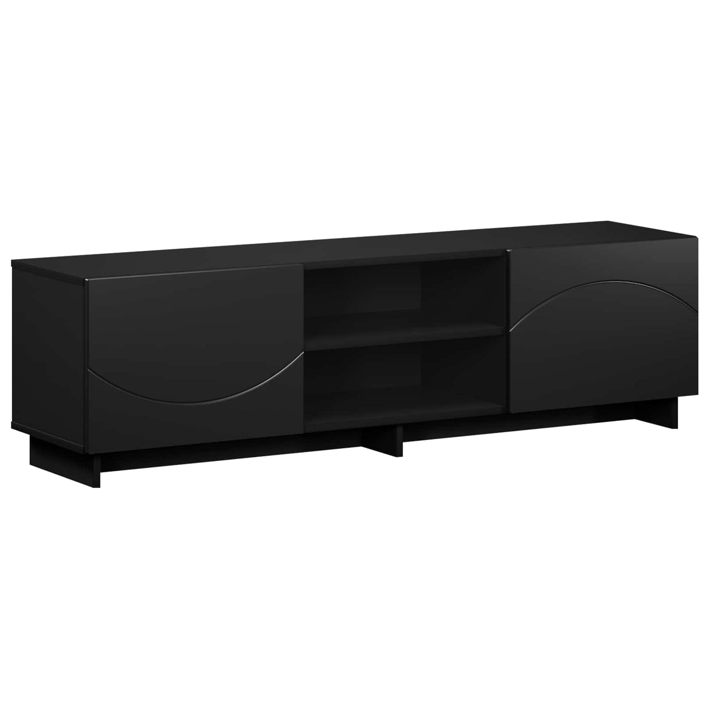 vidaXL Βάση TV 140 x 34.5 x 40 cm Μαύρο Επεξεργασμένο Ξύλο