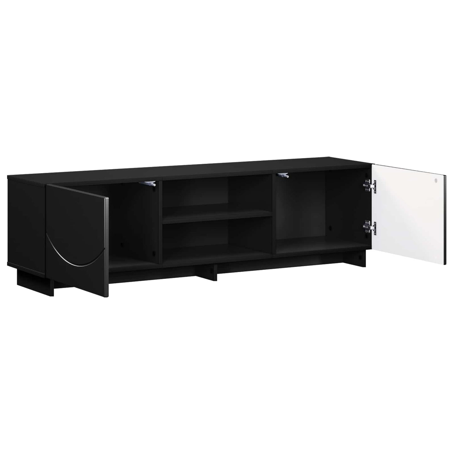 vidaXL Βάση TV 140 x 34.5 x 40 cm Μαύρο Επεξεργασμένο Ξύλο