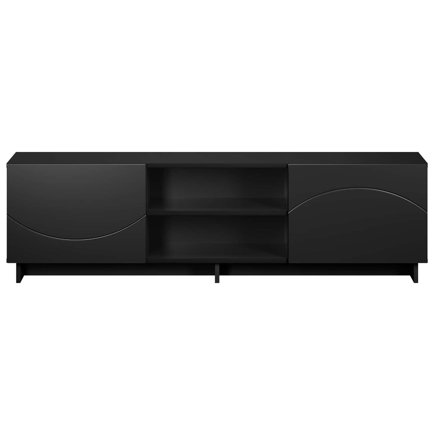 vidaXL Βάση TV 140 x 34.5 x 40 cm Μαύρο Επεξεργασμένο Ξύλο