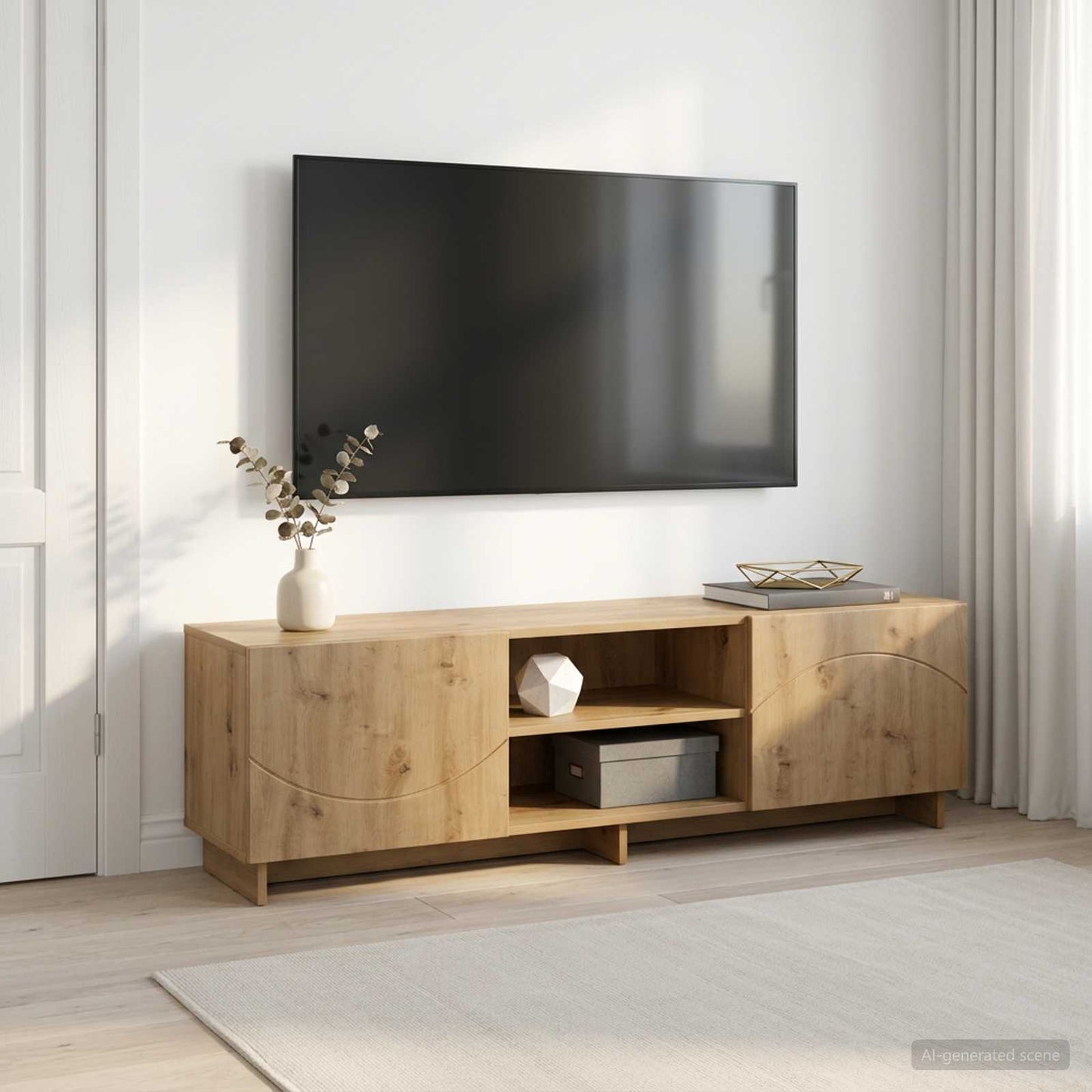 vidaXL Βάση TV 140 x 34.5 x 40 cm Artisan Δρυς Επεξεργασμένο Ξύλο