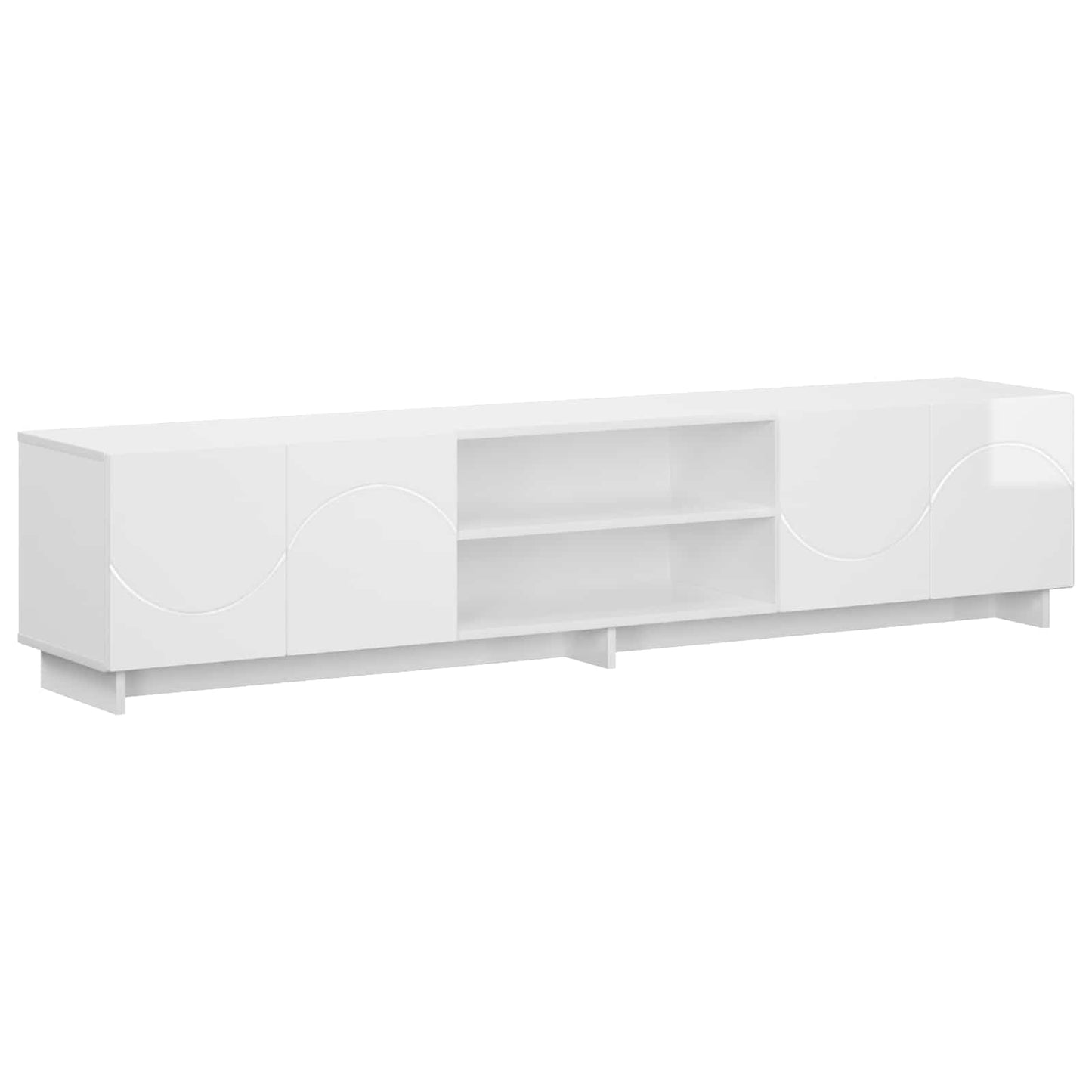vidaXL Βάση TV 180 x 34,5 x 40 εκ. Γυαλιστερό Λευκό Επεξεργασμένο Ξύλο