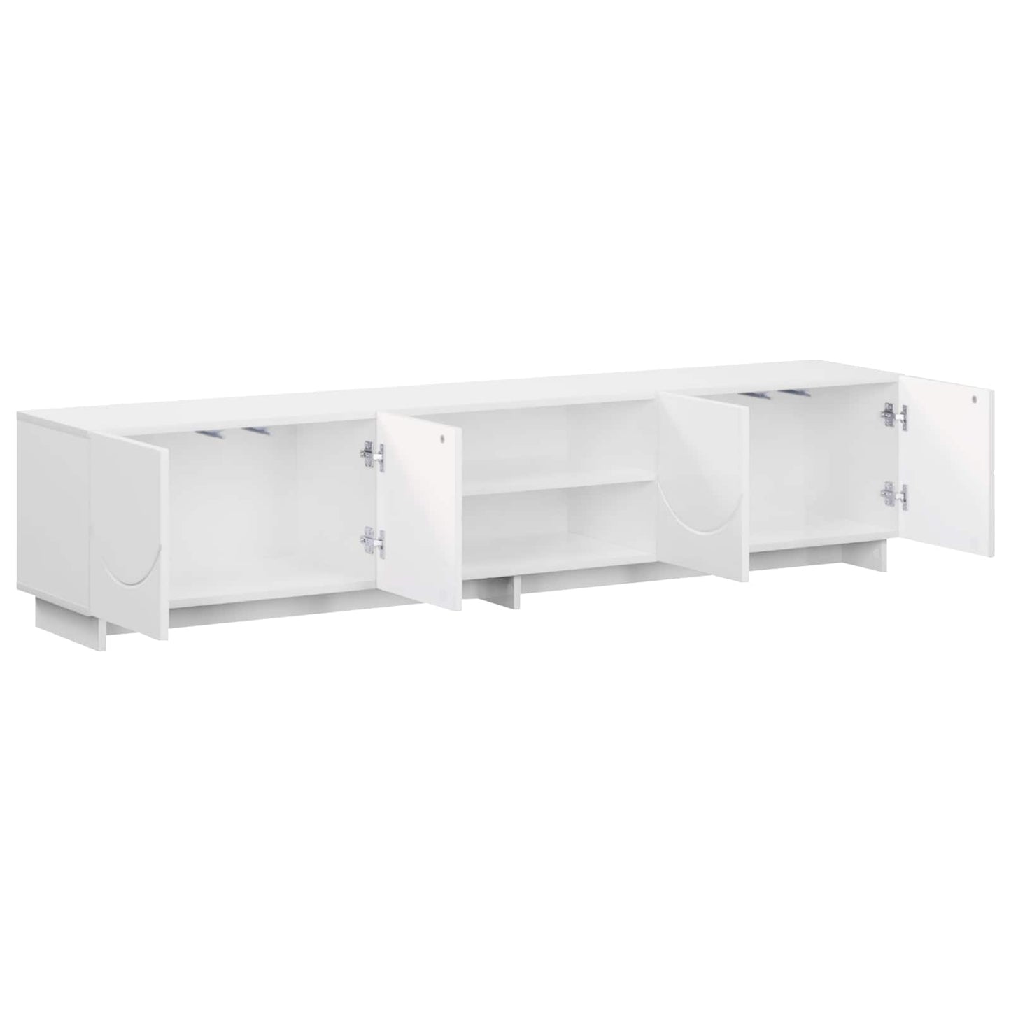 vidaXL Βάση TV 180 x 34,5 x 40 εκ. Γυαλιστερό Λευκό Επεξεργασμένο Ξύλο