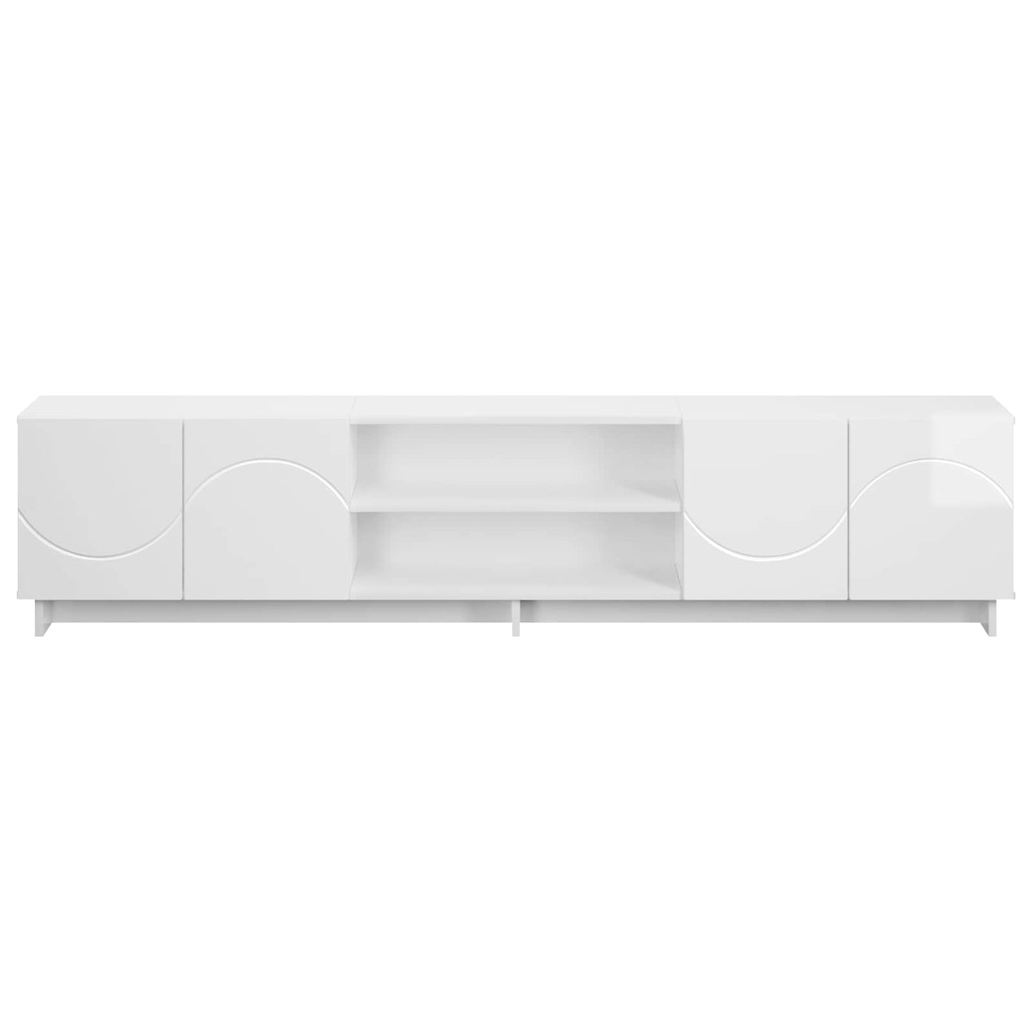 vidaXL Βάση TV 180 x 34,5 x 40 εκ. Γυαλιστερό Λευκό Επεξεργασμένο Ξύλο