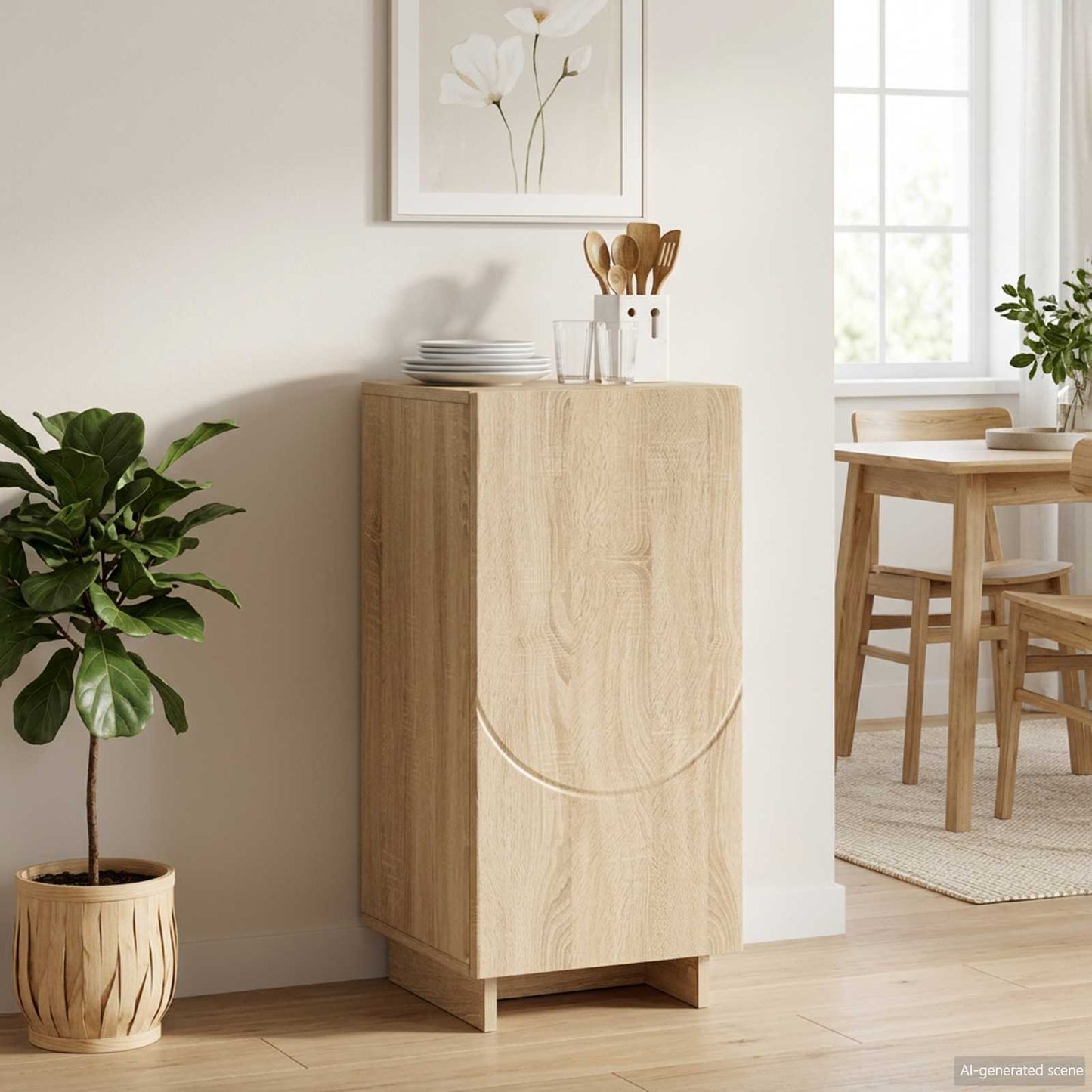vidaXL Μπουφές Sonoma Δρυς 33.5 x 34.5 x 75 cm Επεξεργασμένο Ξύλο