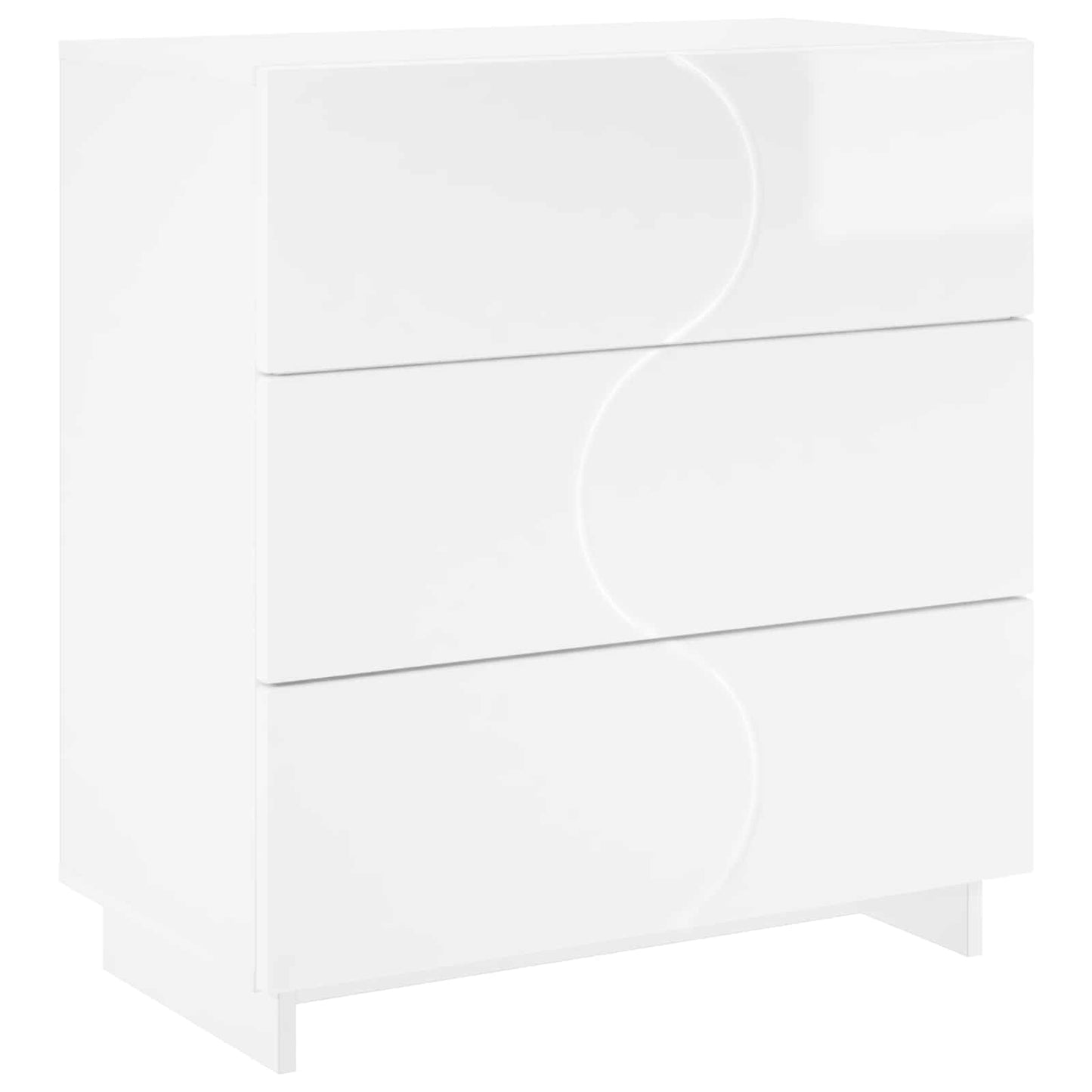 vidaXL Μπουφές Γυαλιστερό Λευκό 70 x 38 x 75 εκ. Επεξεργασμένο Ξύλο