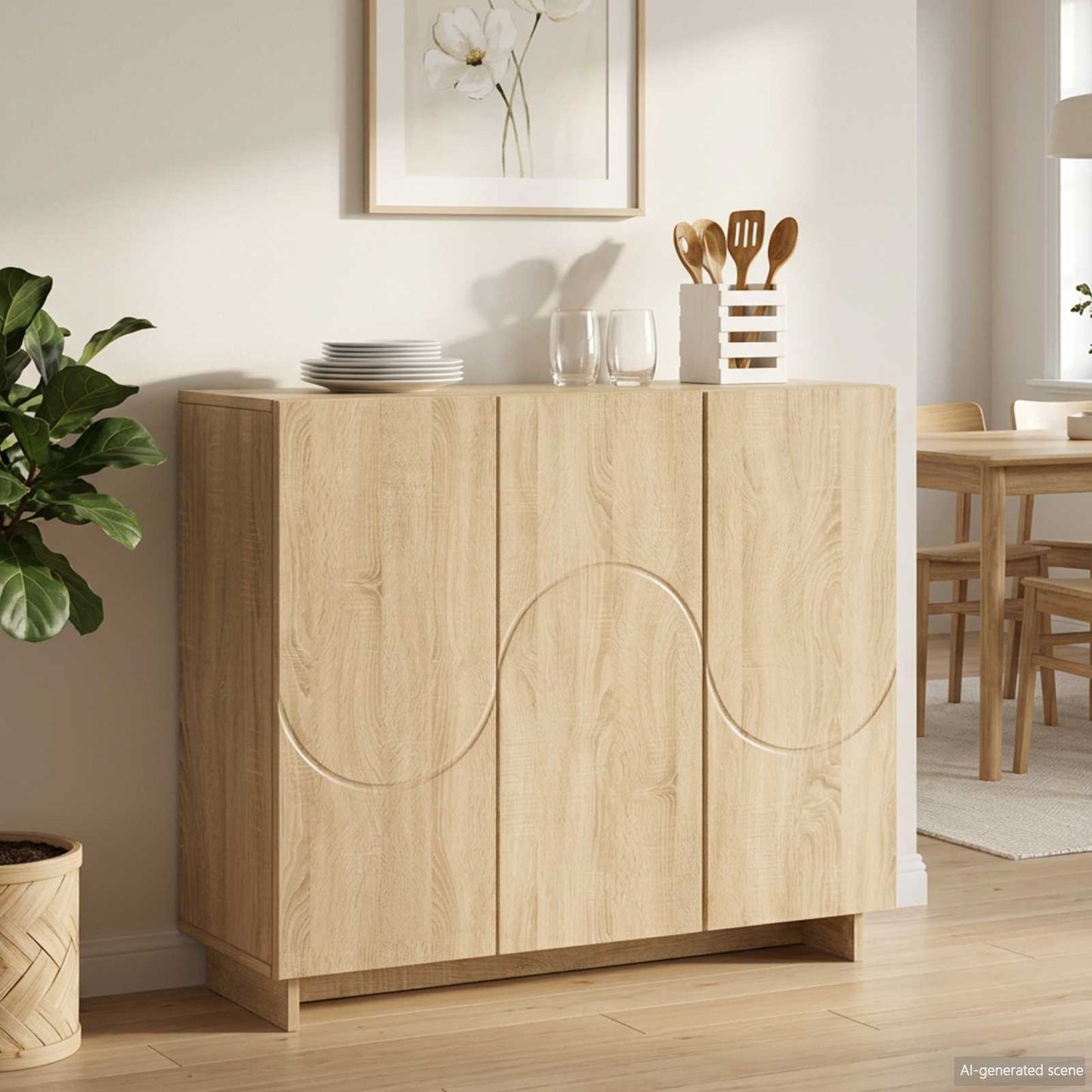 vidaXL Μπουφές Sonoma Δρυς 85.5 x 31 x 75 εκ. Τεχνητό ξύλο